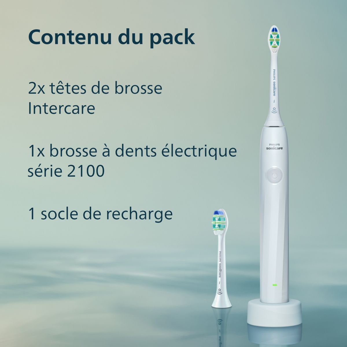 Brosse à dents électrique HX4022/01 Serie 2100 Blanche couleur unique, PHILIPS