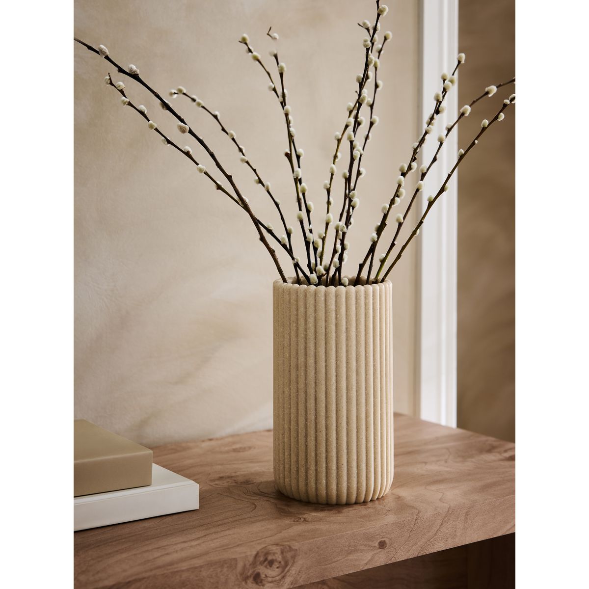 Vase nervuré myla naturel, NEXT