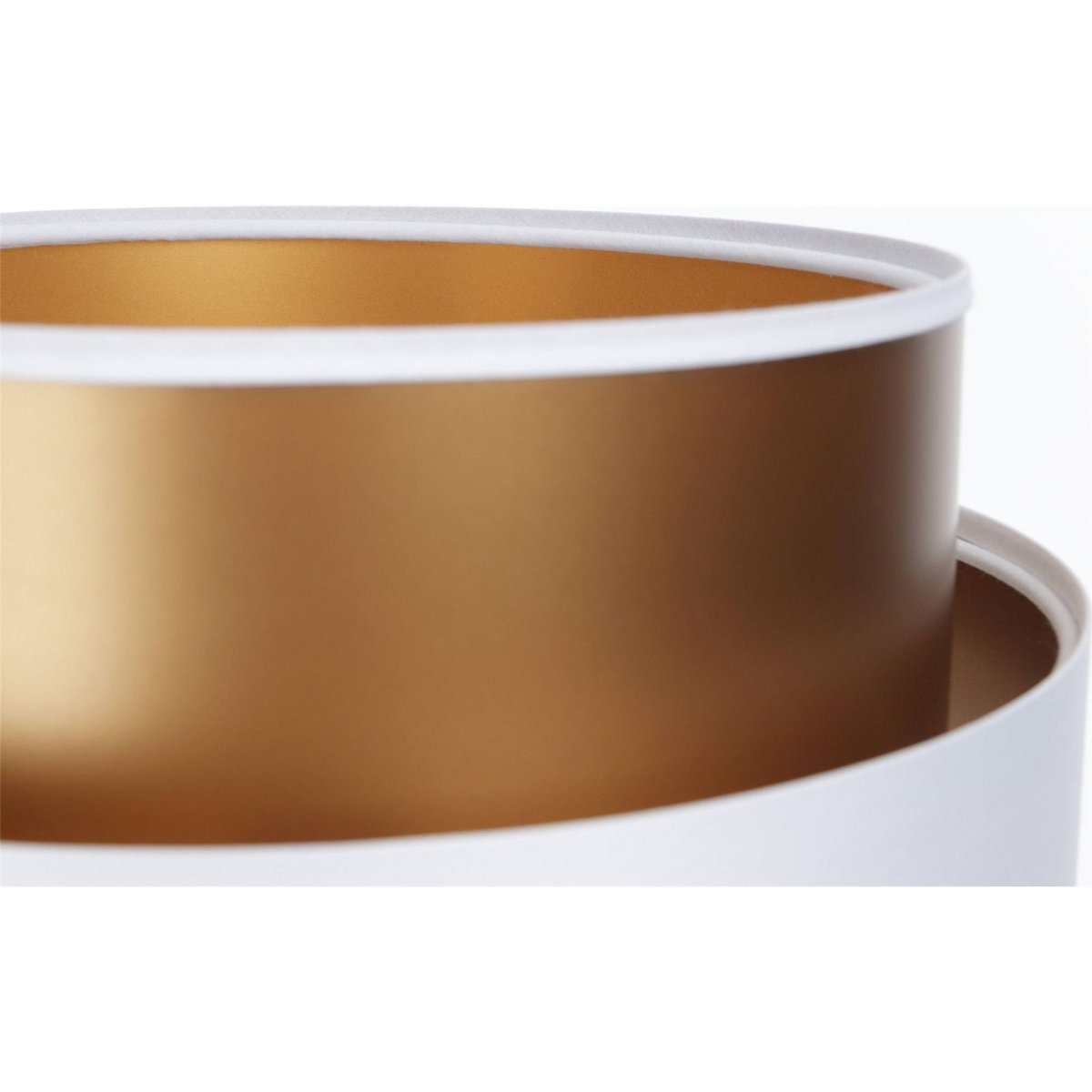 Lampe à poser en satin, DUO ELLEGANT blanc satin et intérieur cuivre mat, BPS KONCEPT