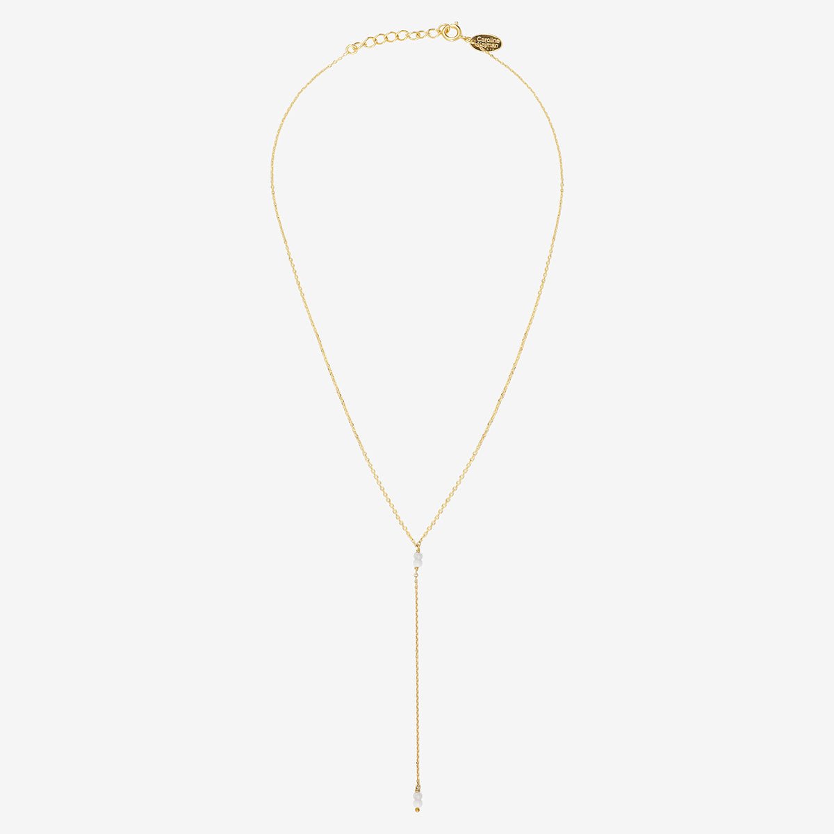 Collier cravate longue venus nacre blanche blanc, CAROLINE NAJMAN