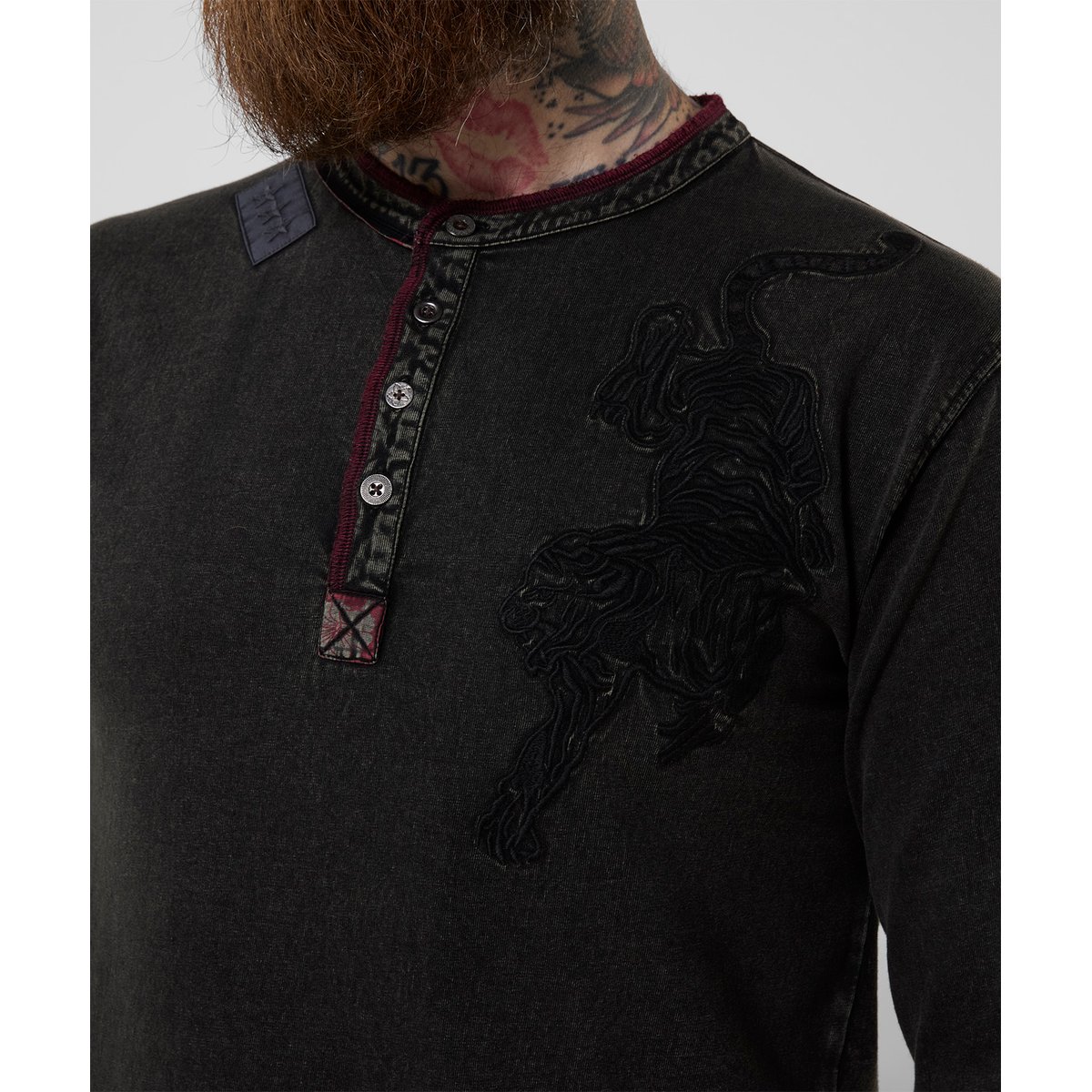 Henley Brodé Tigre gris, JOE BROWNS