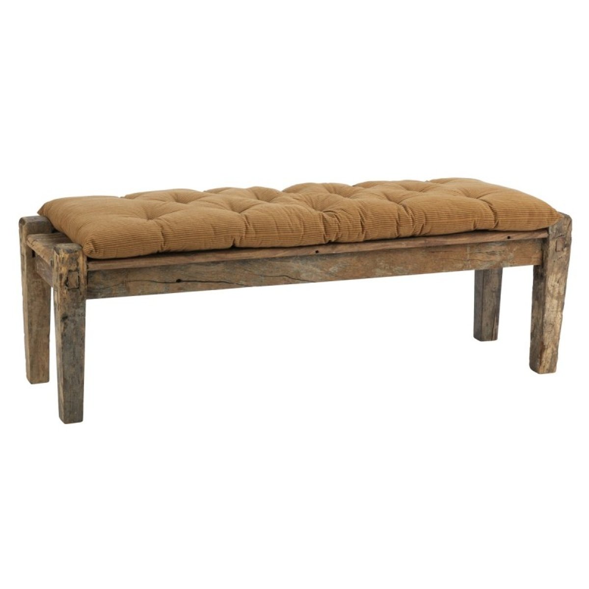 Banc bois recyclé rustique bois foncé, MADAM STOLTZ