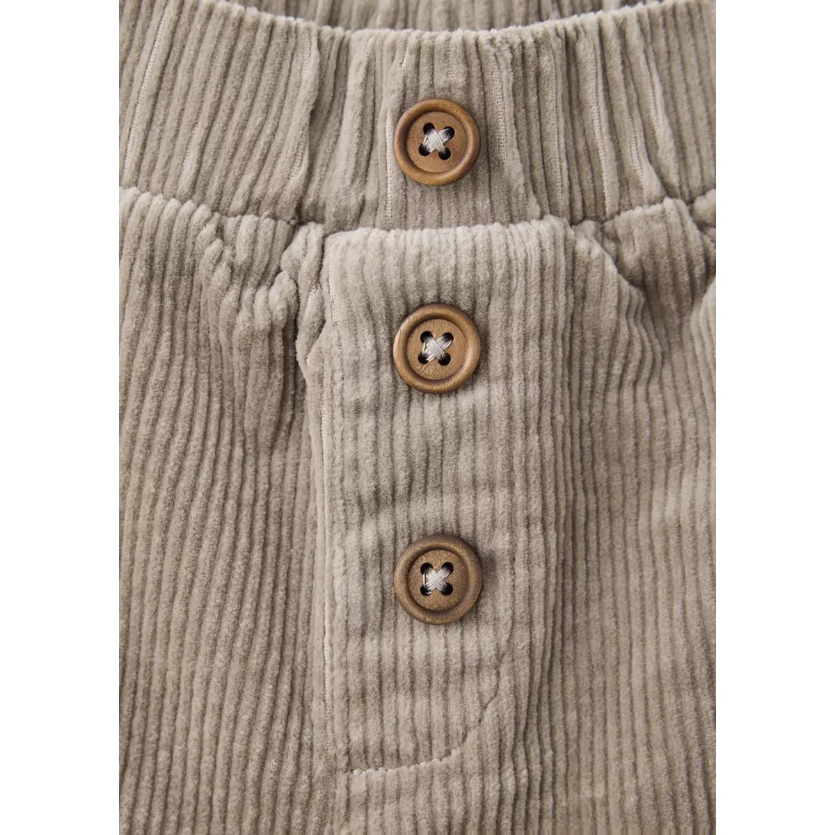 Pantalon droit velours côtelé marron moyen, MANGO BABY
