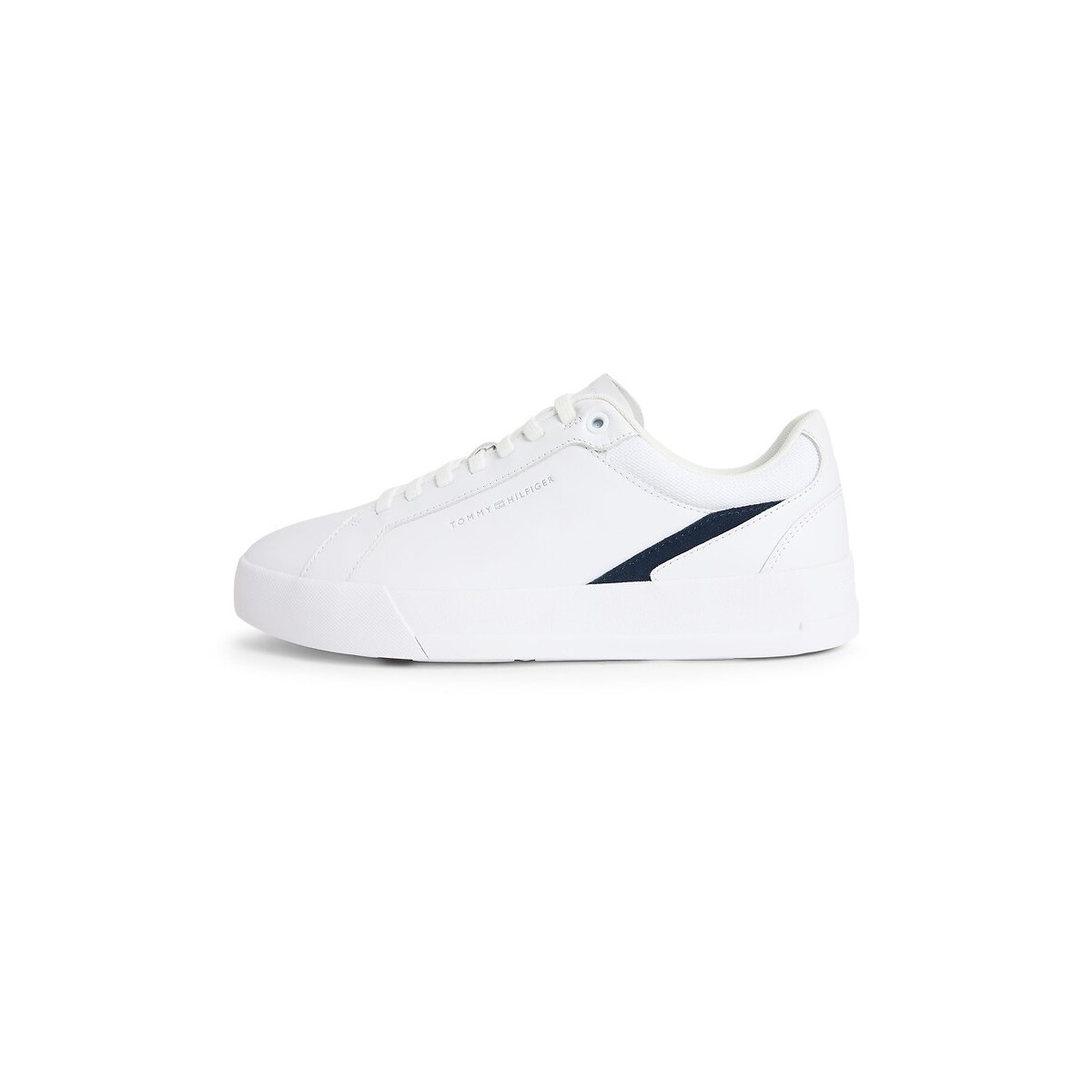Baskets en cuir, Court blanc, TOMMY HILFIGER