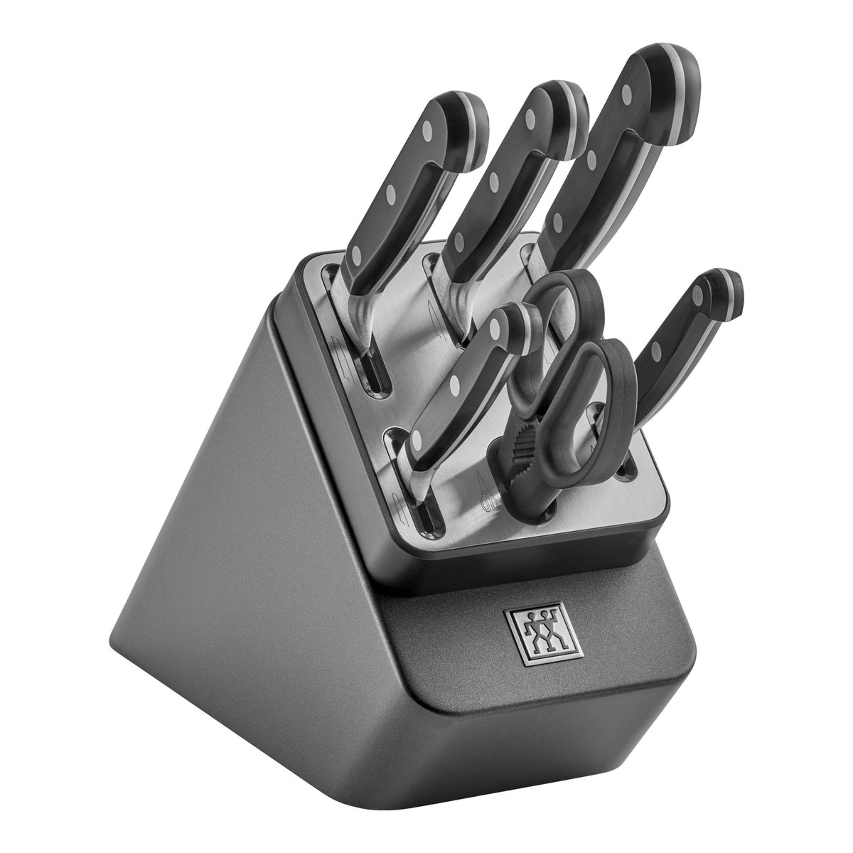 Bloc de couteaux avec technologie KiS 7 pièces argent et noir, ZWILLING