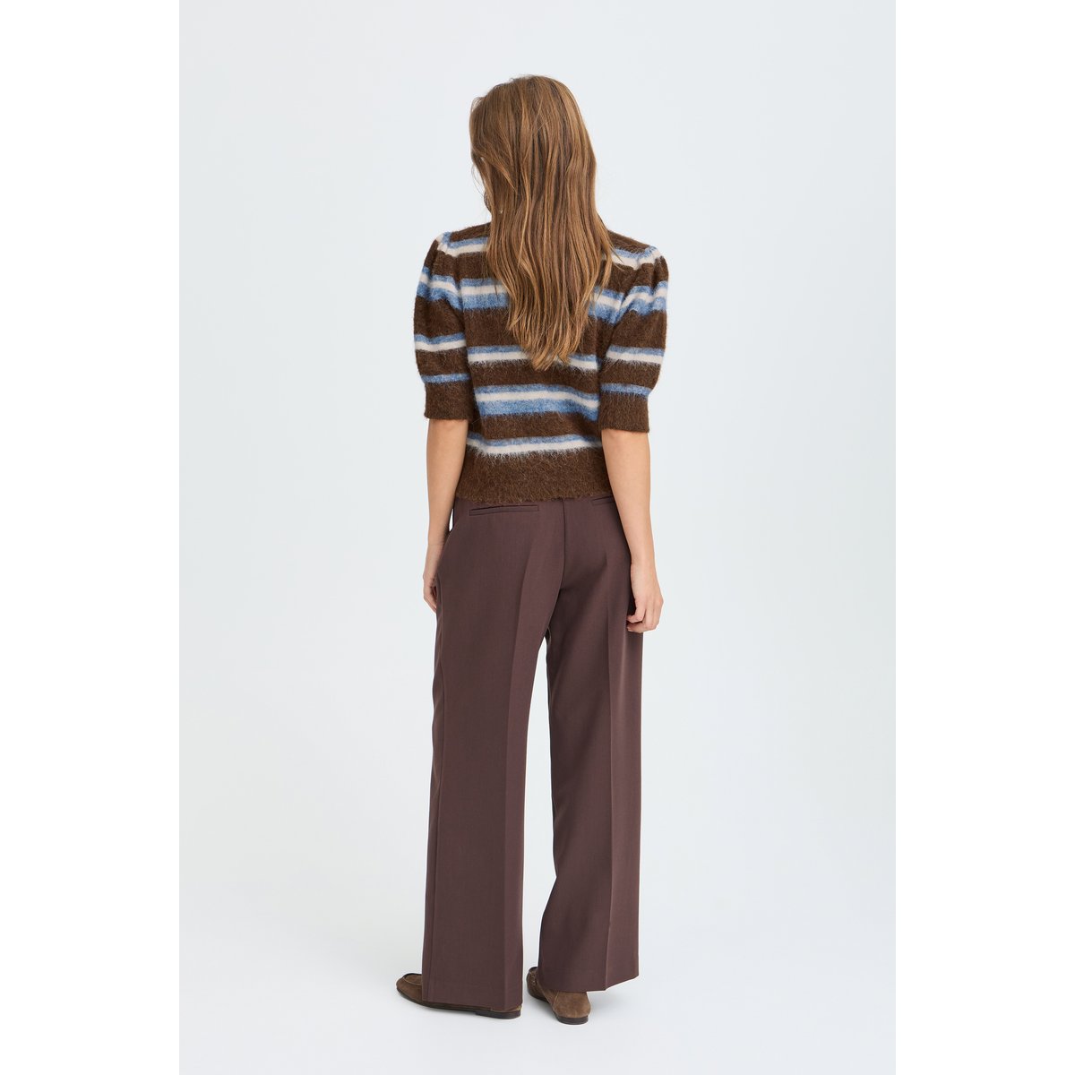 Manches à moitié marron potting soil mel. stripe, B.YOUNG