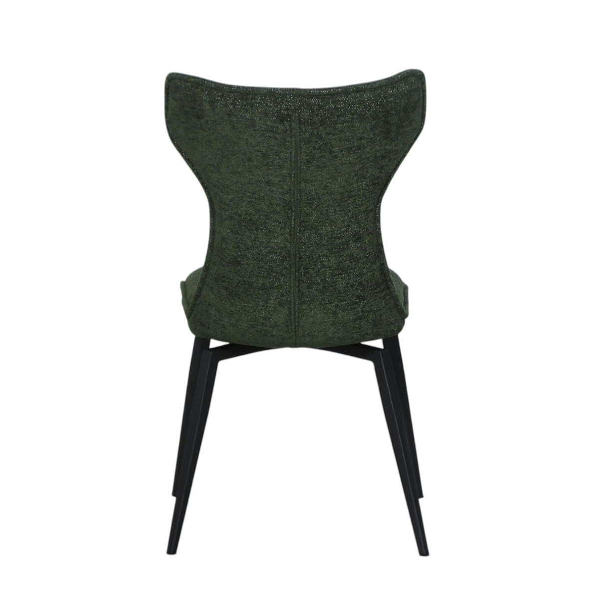 Chaise verte pivotante en velours avec passepoil (lot de 2) LOMBARDIE vert, PIER IMPORT