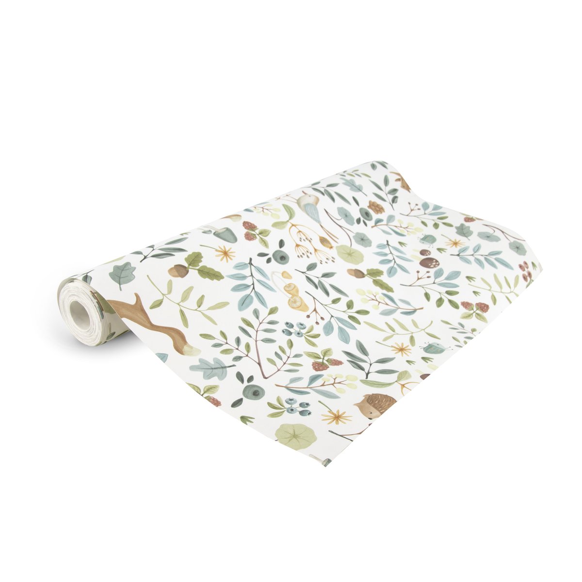 Papier peint pour enfant Farandole de la forêt vert, marron, blanc, LITTLE DUTCH