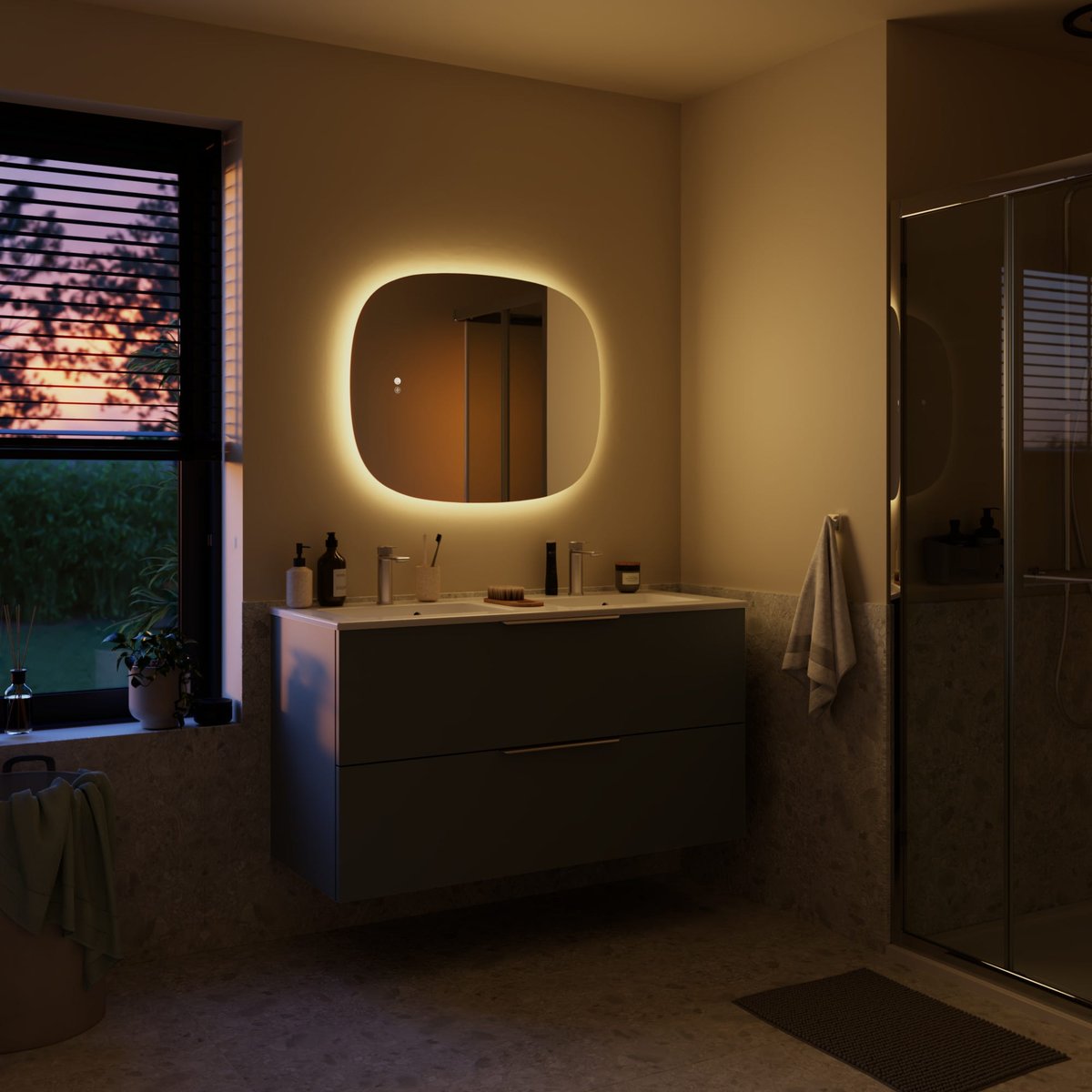Miroir LED, MODERN incolore, SENSEA