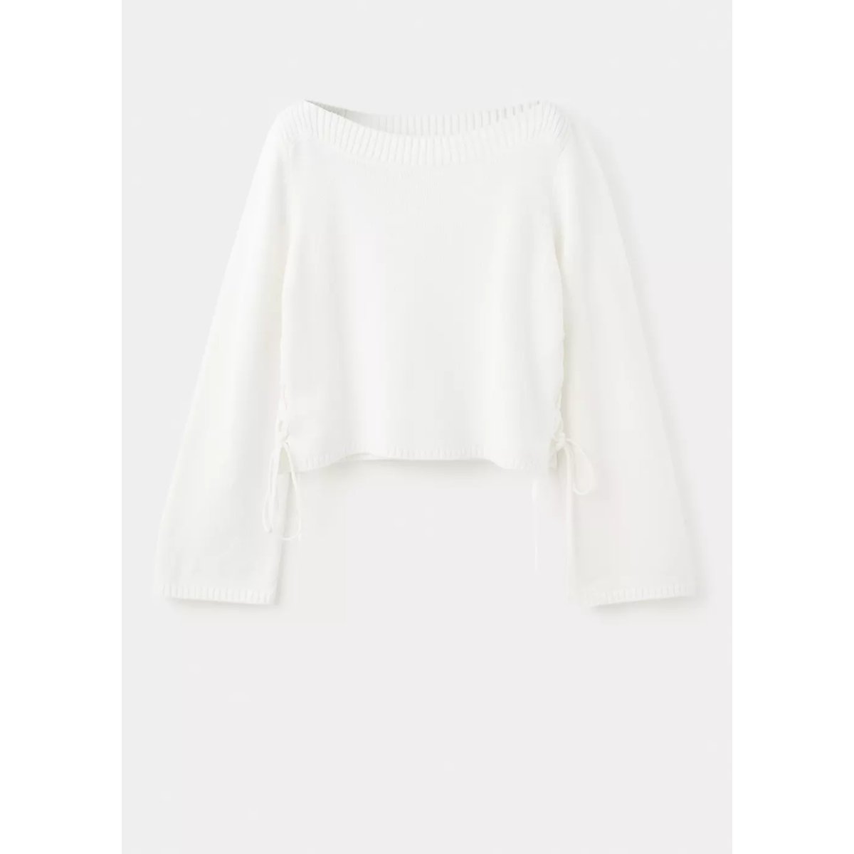 Pull maille ouvertures nœuds blanc cassé, MANGO TEEN