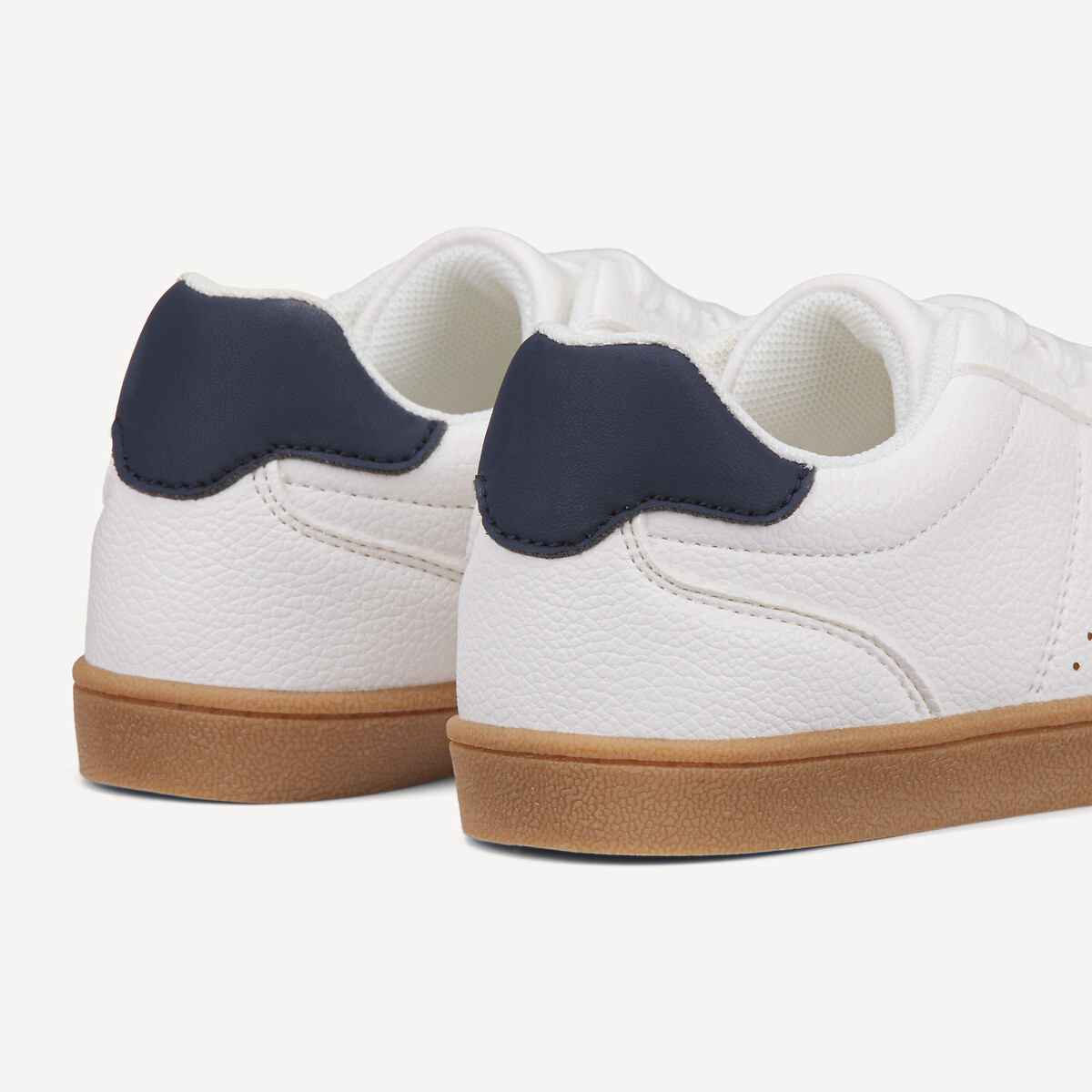 Kids Retro Dual Fabric Trainers white, LA REDOUTE COLLECTIONS