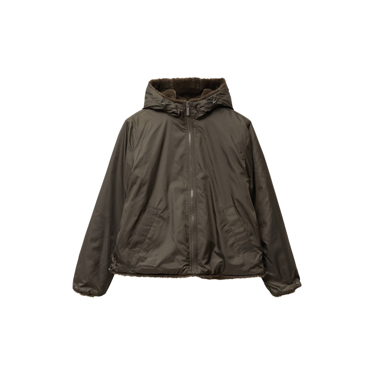 Parka réversible à capuche vert kaki, CACHE CACHE
