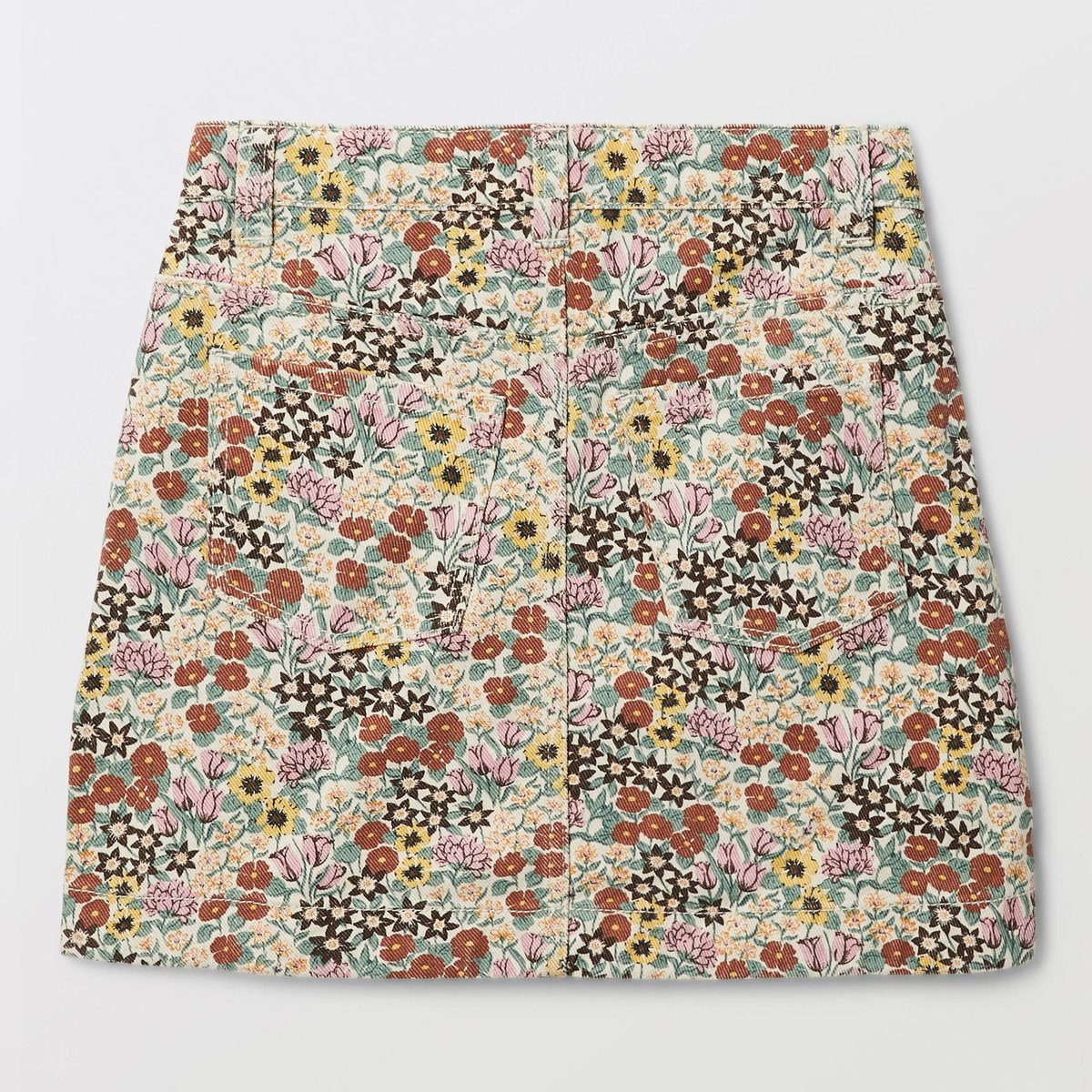 Jupe imprimée en twill de coton blé, MONOPRIX