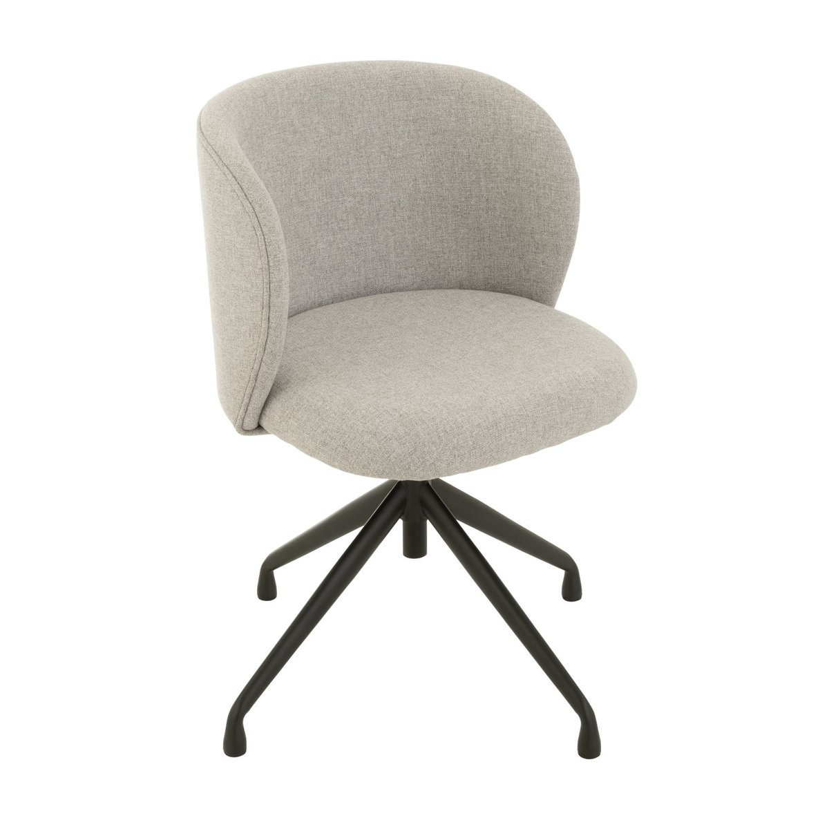 Chaises pivotantes réglables en hauteur en lin (lot de 2) - MIA gris, HELLIN, DEPUIS 1862