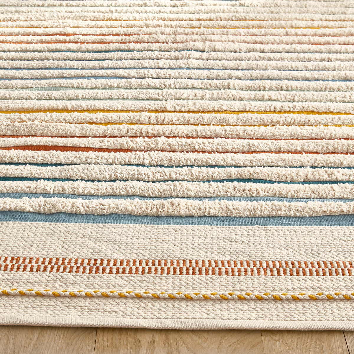 Tapis enfant tissé main coton biologique, Tomulo multicolore, AM.PM