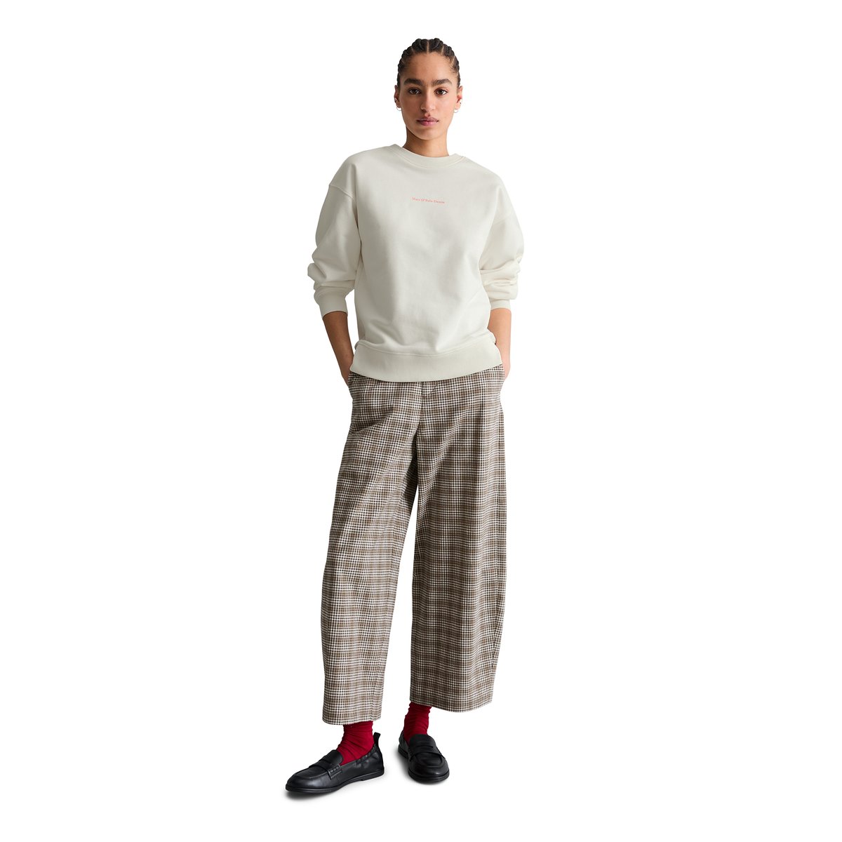 Sweat-shirt oversize en French Terry doux blanc, MARC O’POLO DENIM