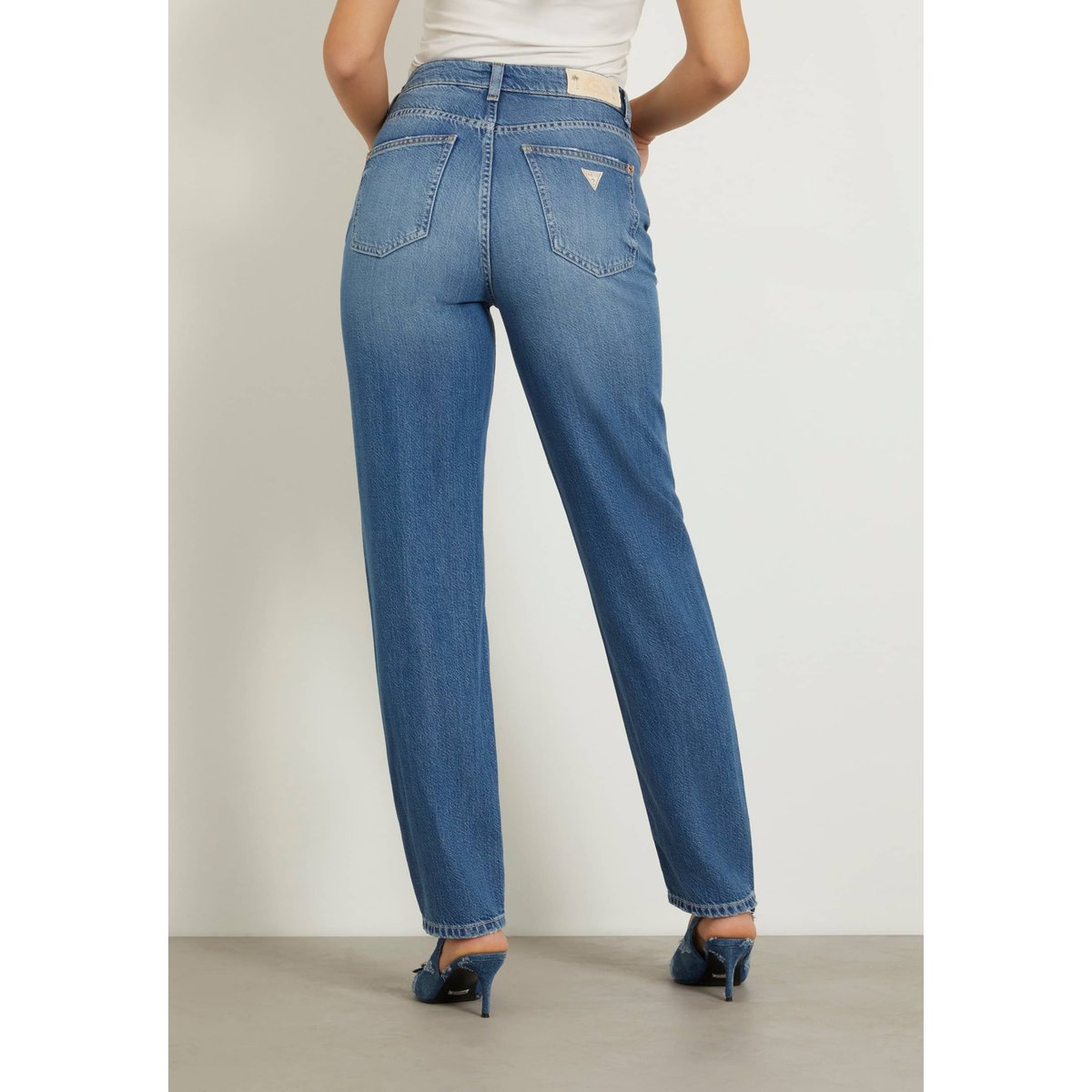 Jean Mom Taille Haute bleu, GUESS