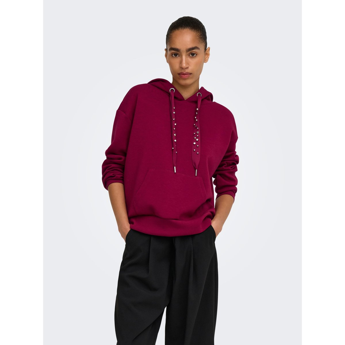 Sweat À Capuche rumba red, ONLY