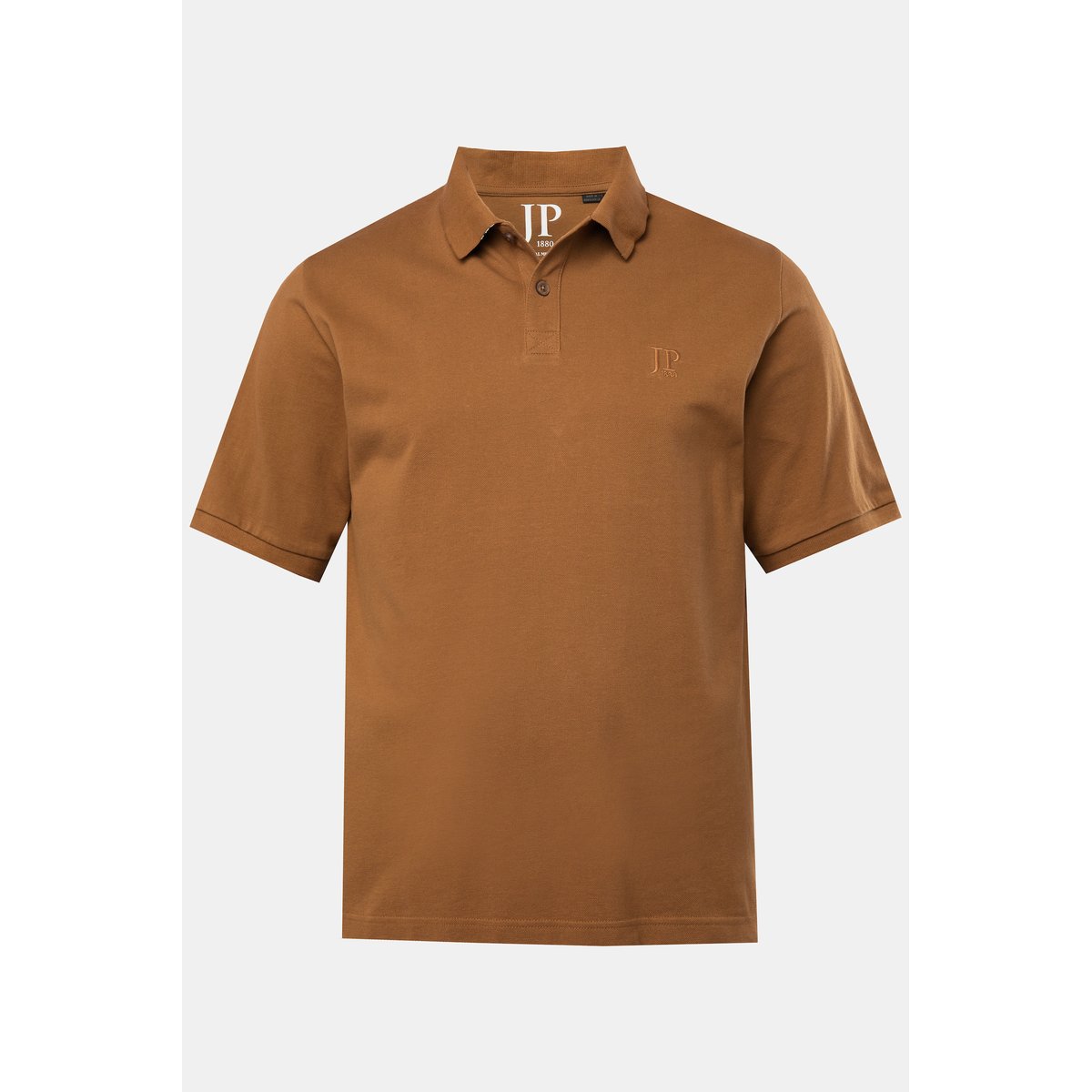 Polo à manches courtes, tissu piqué marron, JP1880