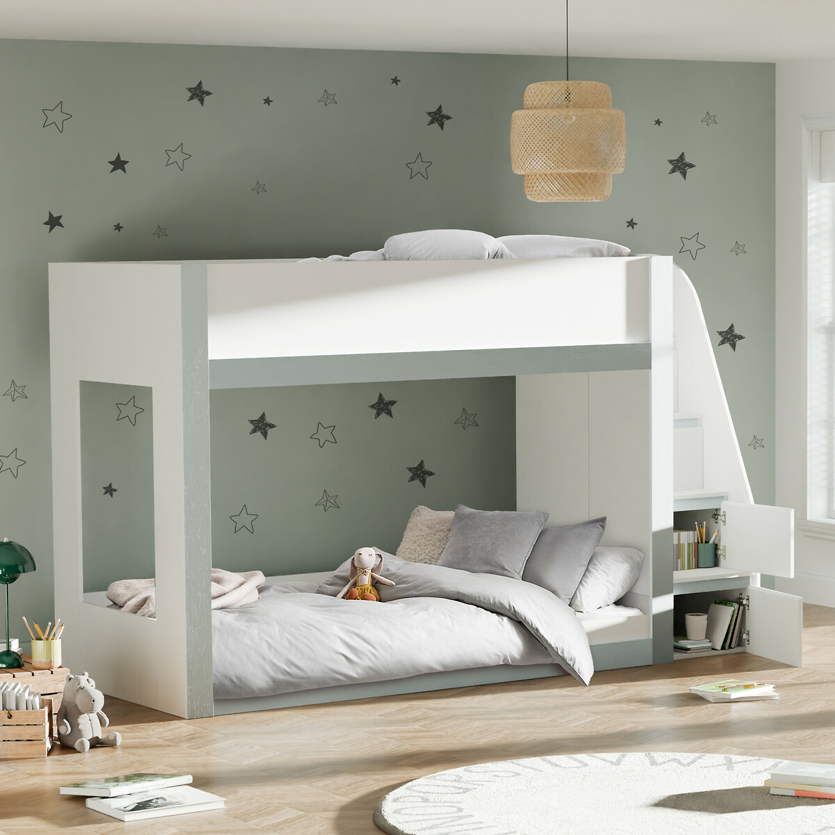 Raya Wood Bunk Bed white/silver-coloured, SO'HOME