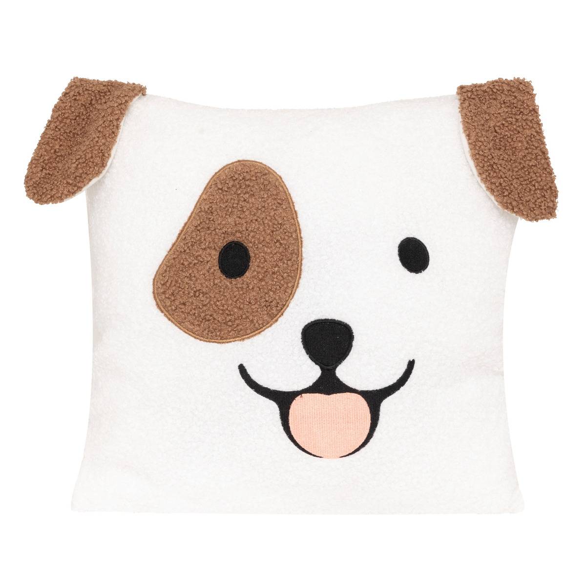 Coussin déhoussable forme tête de chien SCOTT blanc, ATMOSPHERA FOR KIDS