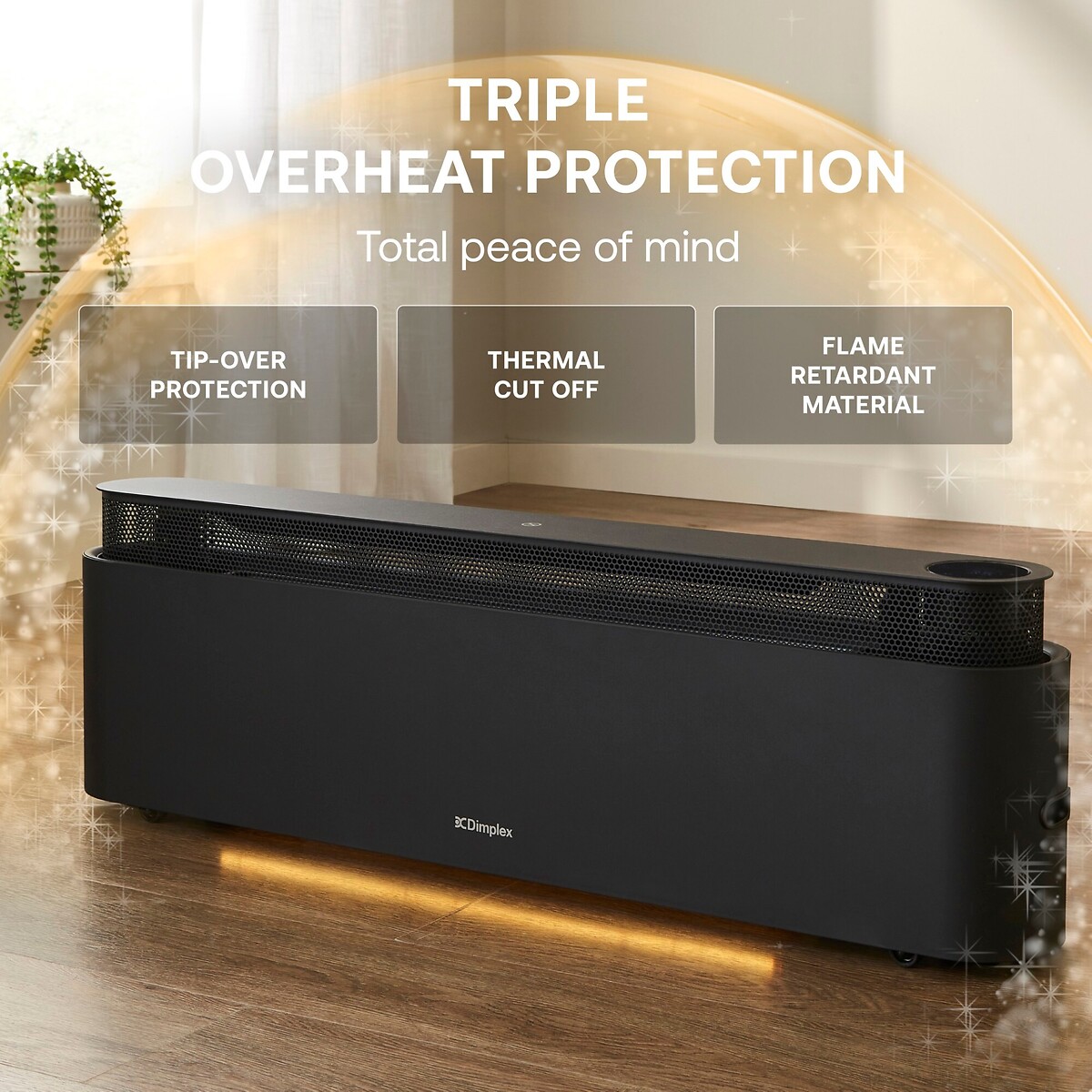 ThermalQ 2.2kW Baseboard Convector Heater - DXBC22 black, DIMPLEX