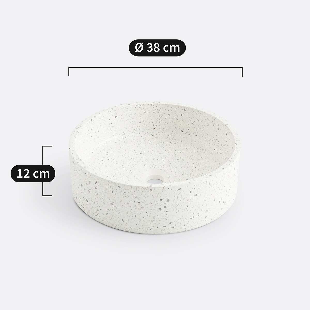 Lavabo para colocar de terrazzo, Dalia terrazo, LA REDOUTE INTERIEURS