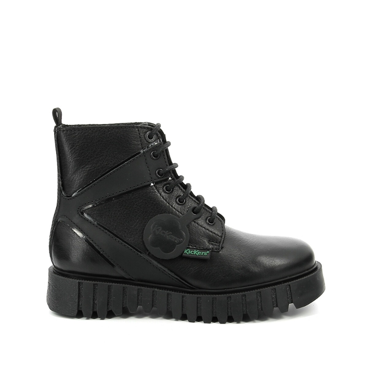 Boots cuir Kick Fabulous, plateforme noir, KICKERS