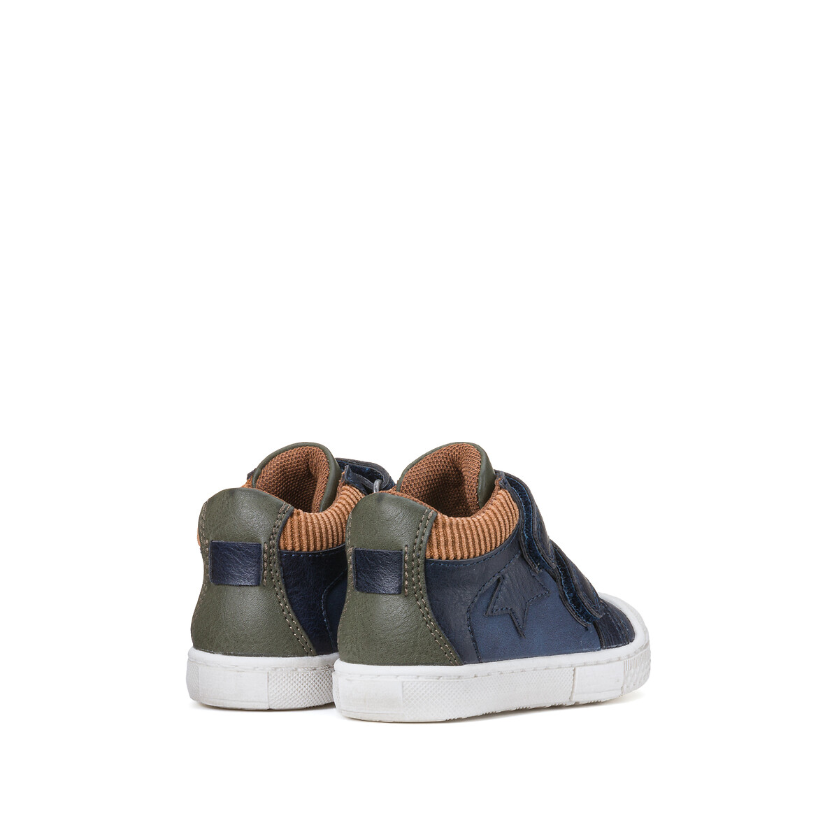 Kids High Top Trainers with Touch 'n' Close Fastening navy blue, LA REDOUTE COLLECTIONS