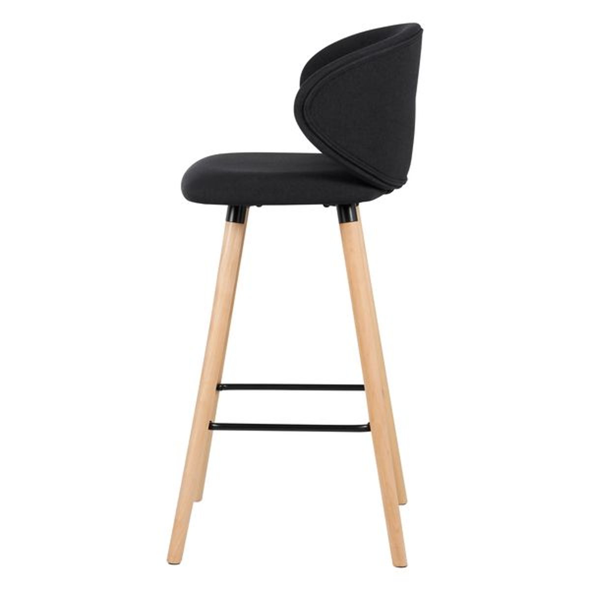 Chaise de bar tissu noir, ZAGO