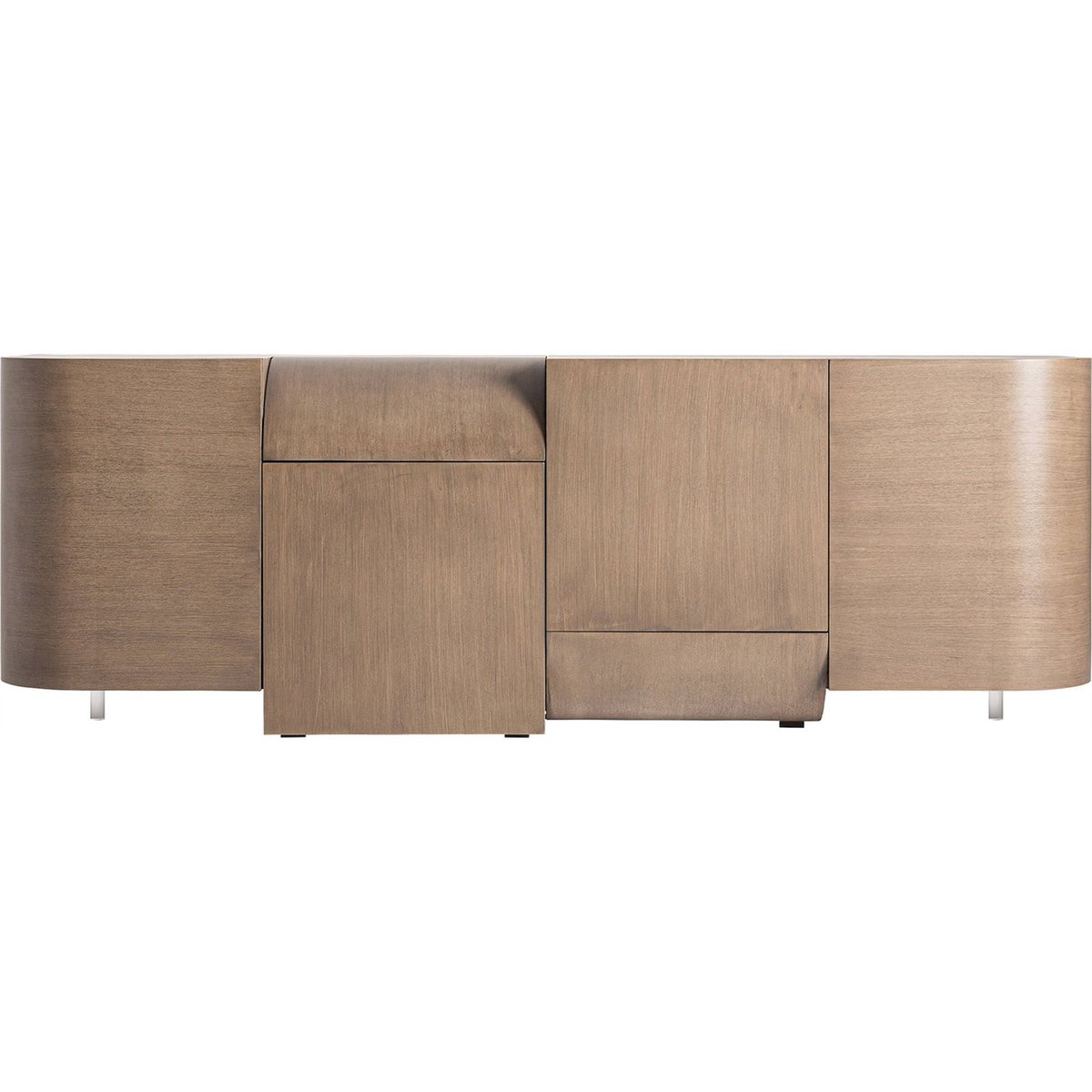 Buffet art déco en chêne finition mate chêne marron finition mate, RECOLLECTION