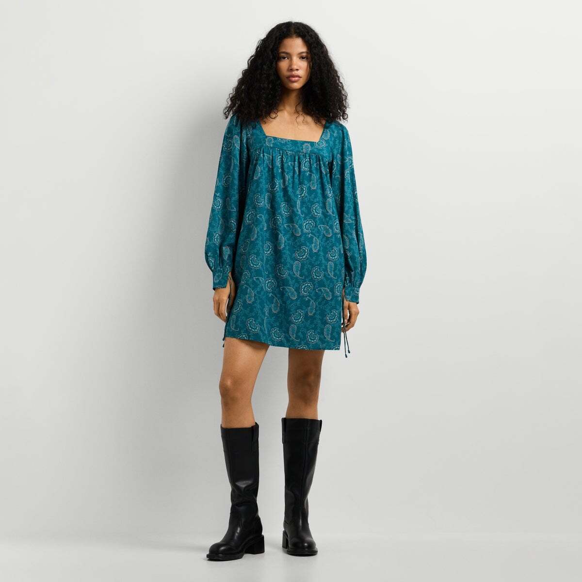 Robe Courte À Imprimé Paisley vert canard, PEPE JEANS