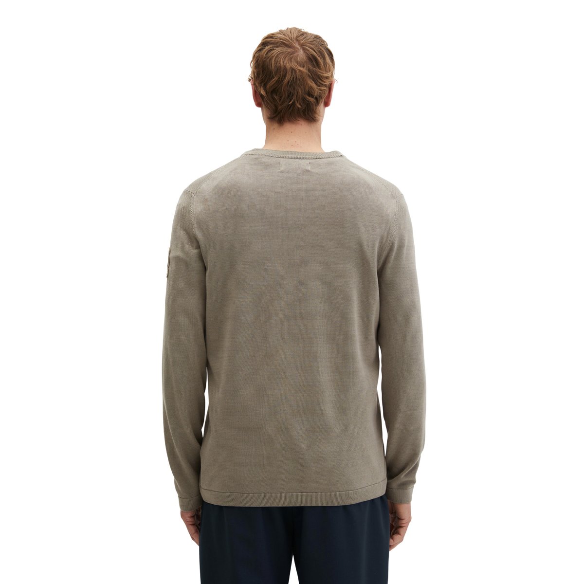 Pullover DFB Travel Collection en pur coton bio marron, MARC O'POLO