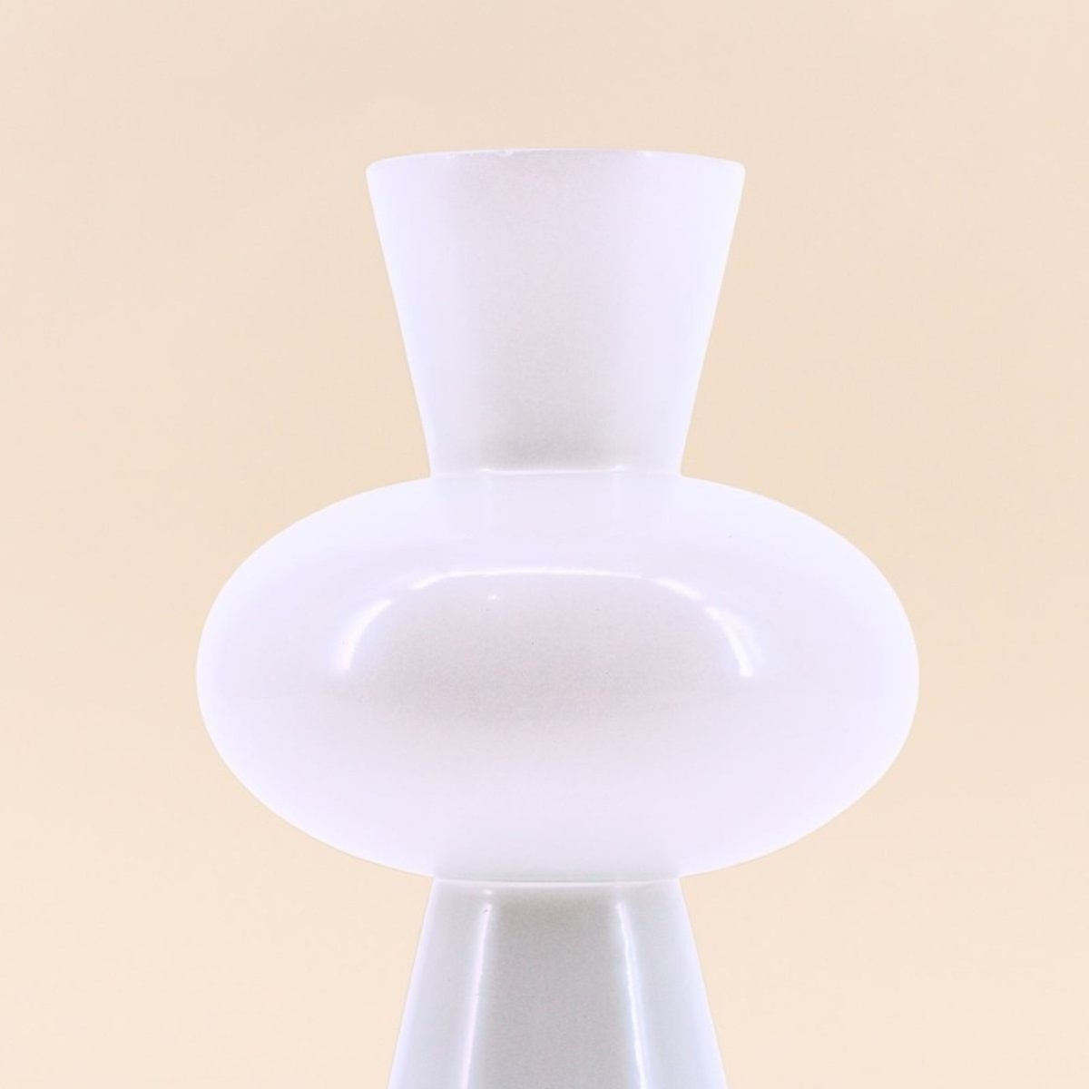 Vase boule en verre, H21cm blanc, DECOSTAR