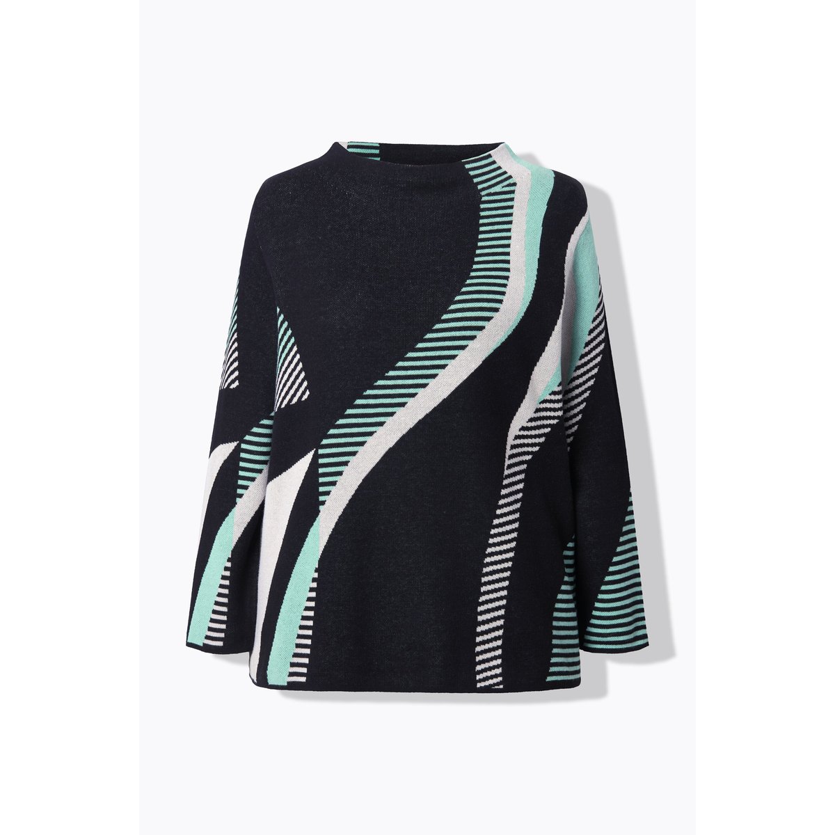 Pull maille Jacquard noir, ULLA POPKEN