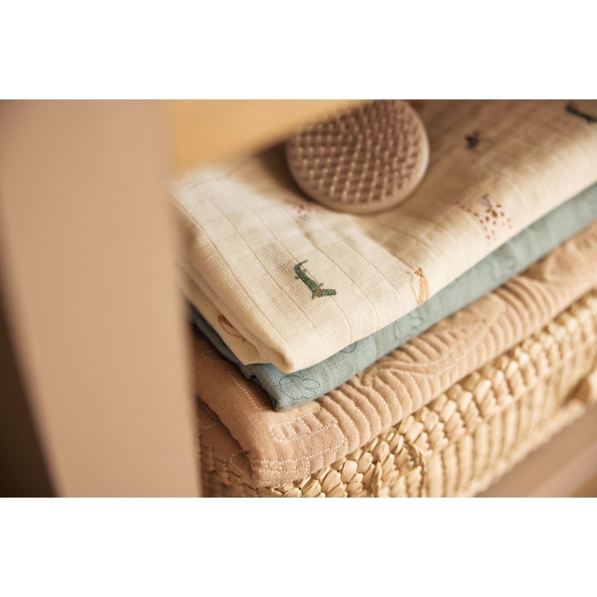 Couverture en coton beige, marron, JOLLEIN