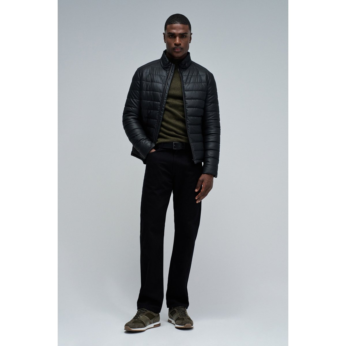 VESTE METELASSÉE EFFET CUIR noir, SALSA JEANS