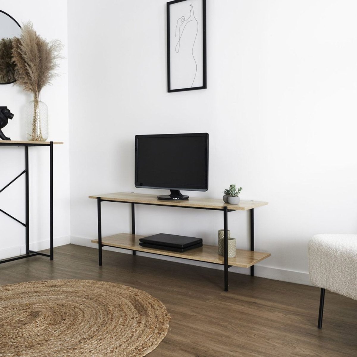 Meuble TV Loka beige, DECORATIE