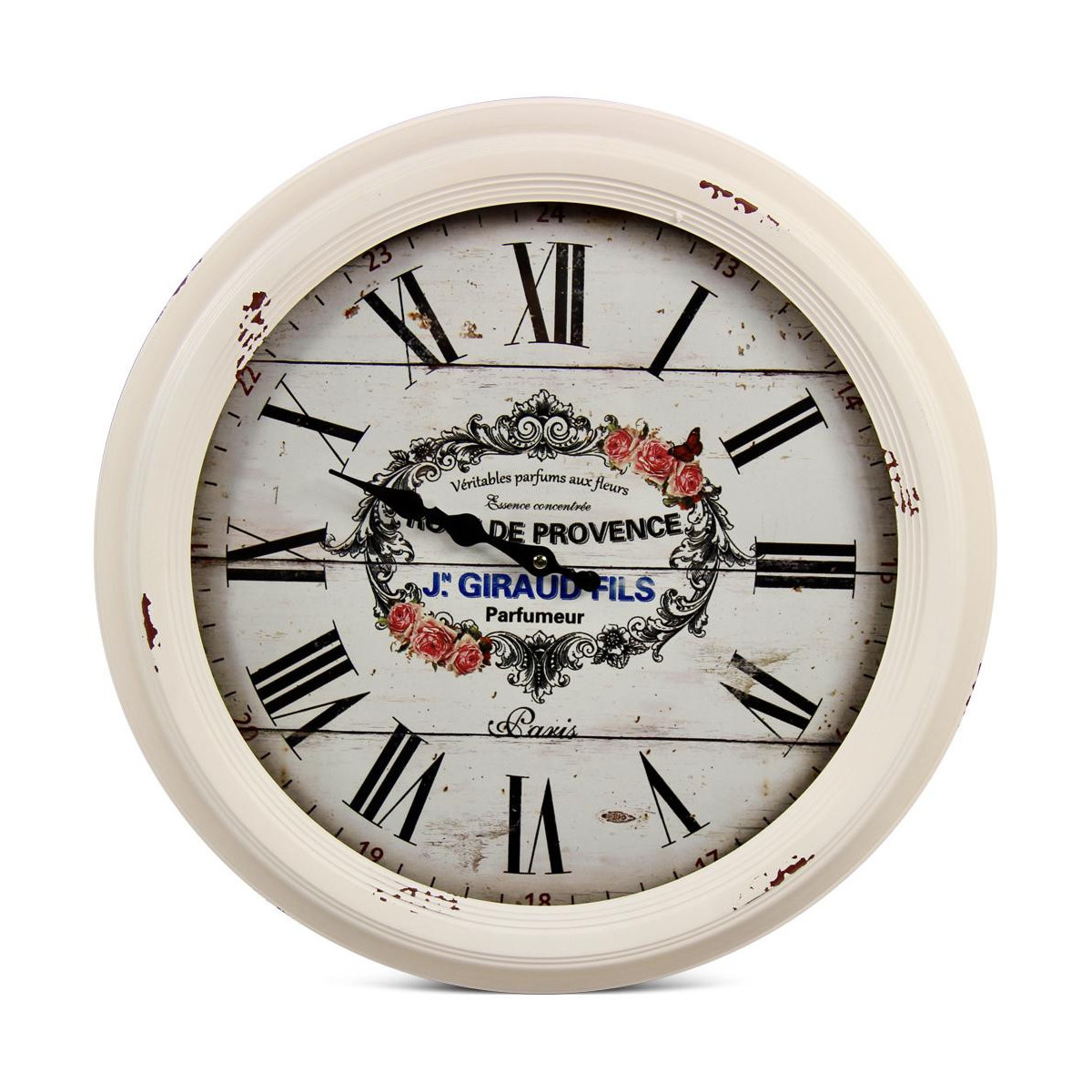 Horloge ancienne murale de provence blanc, DECORATION D’AUTREFOIS