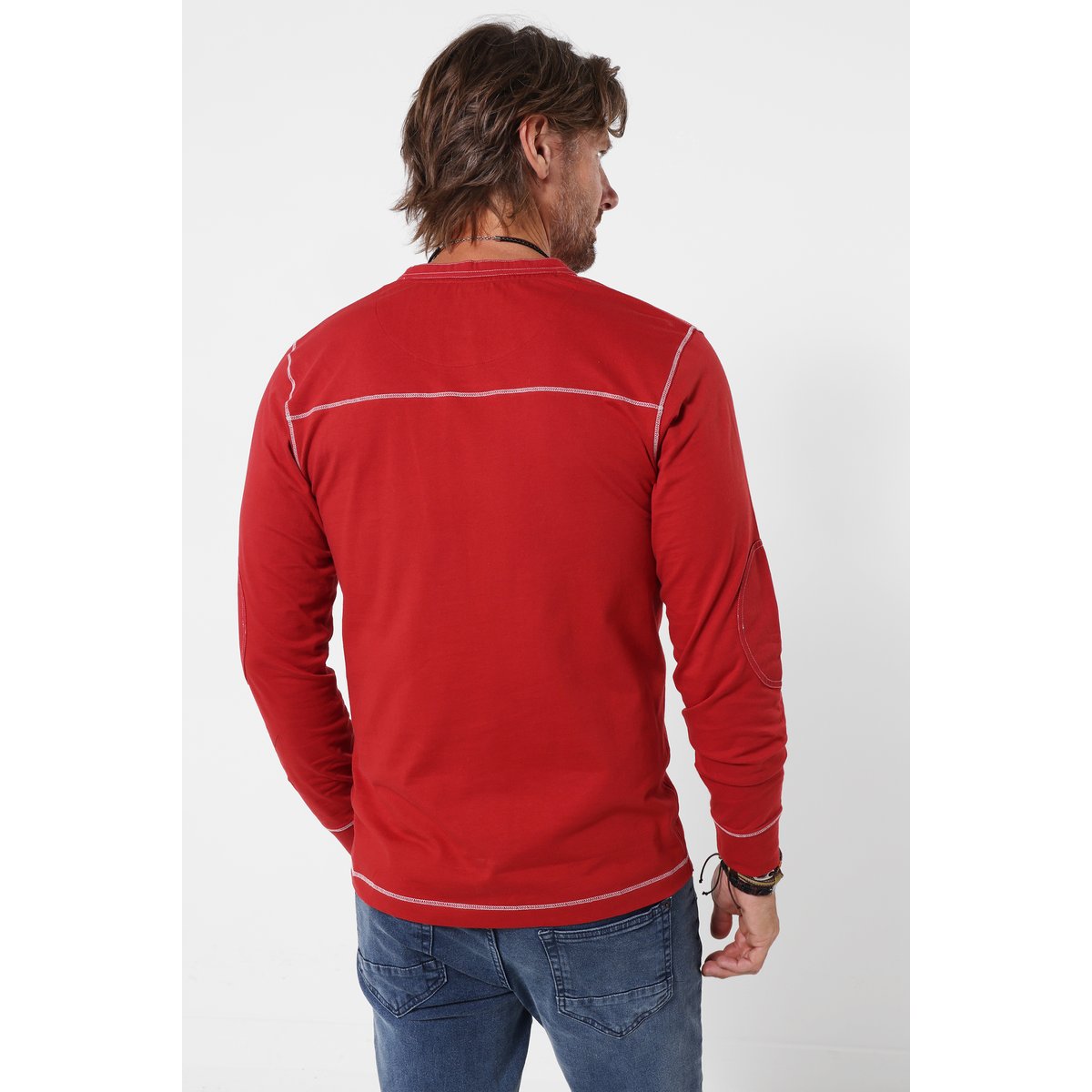 Henley Avec Surpiqures rouge, JOE BROWNS