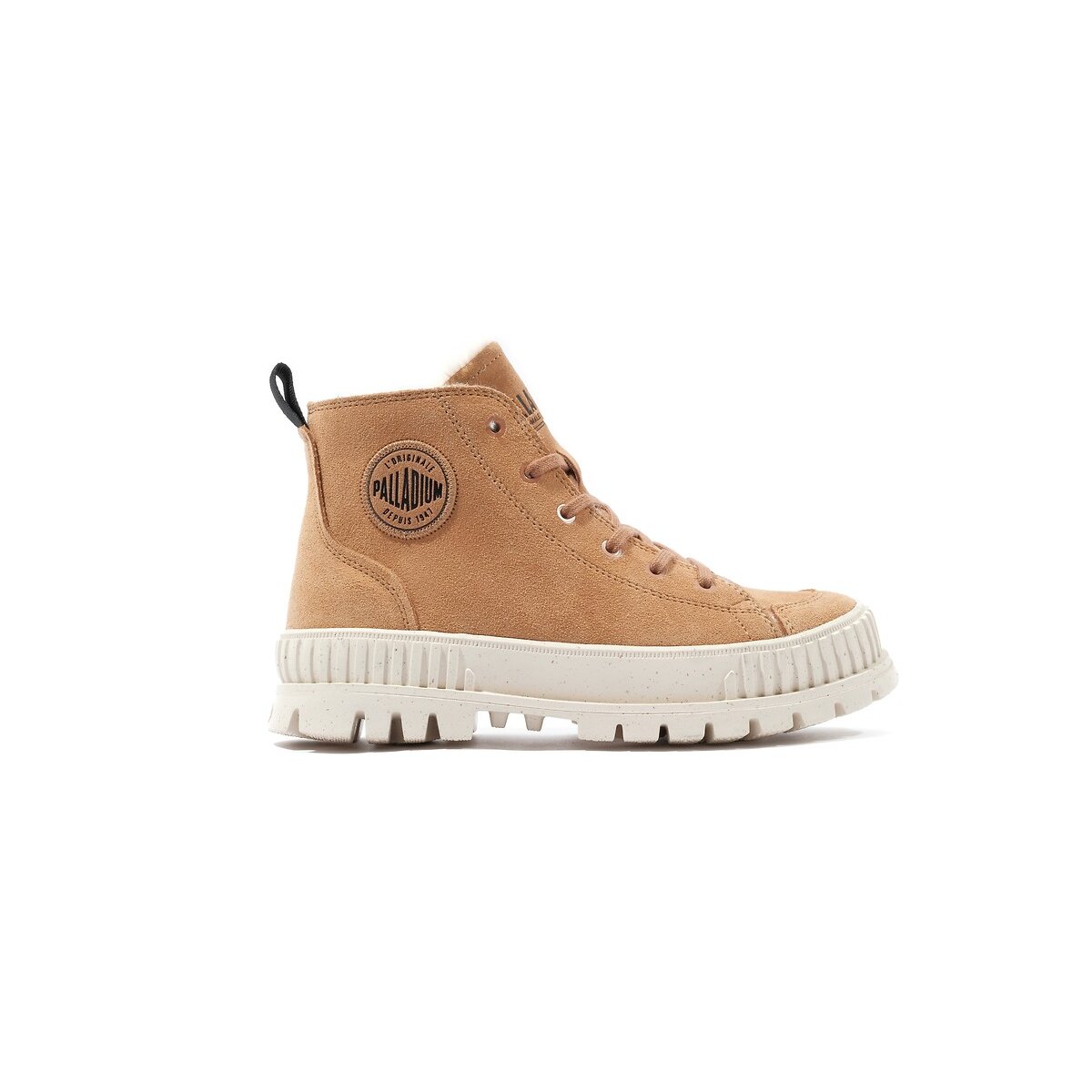 Boots cuir fourrées Pallashock Zip Warm marron, PALLADIUM