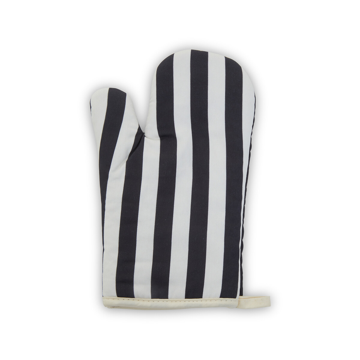 Cotton Single Oven Glove in Stripe black, SO'HOME