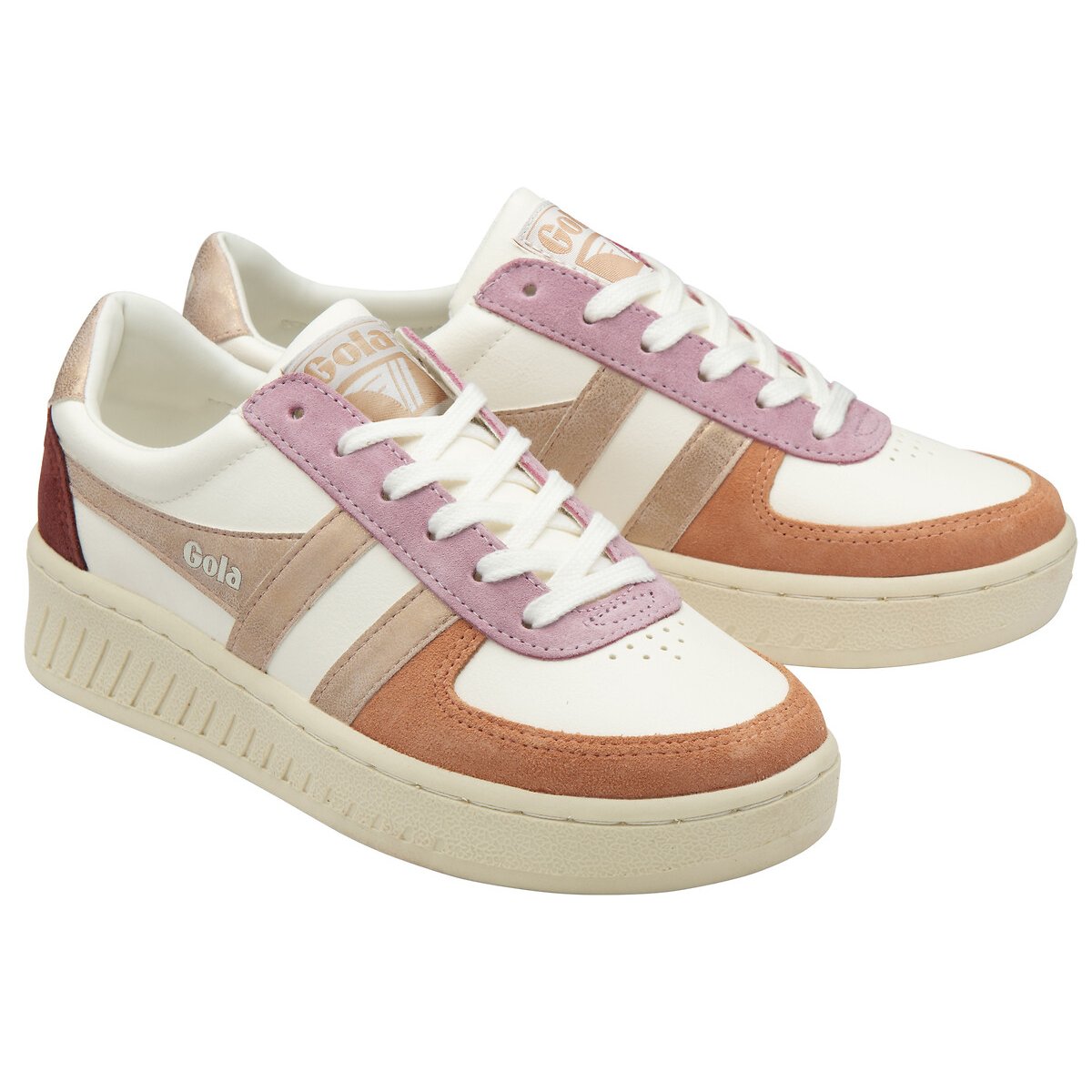 Baskets Grandslam Quadrant blanc/rose, GOLA