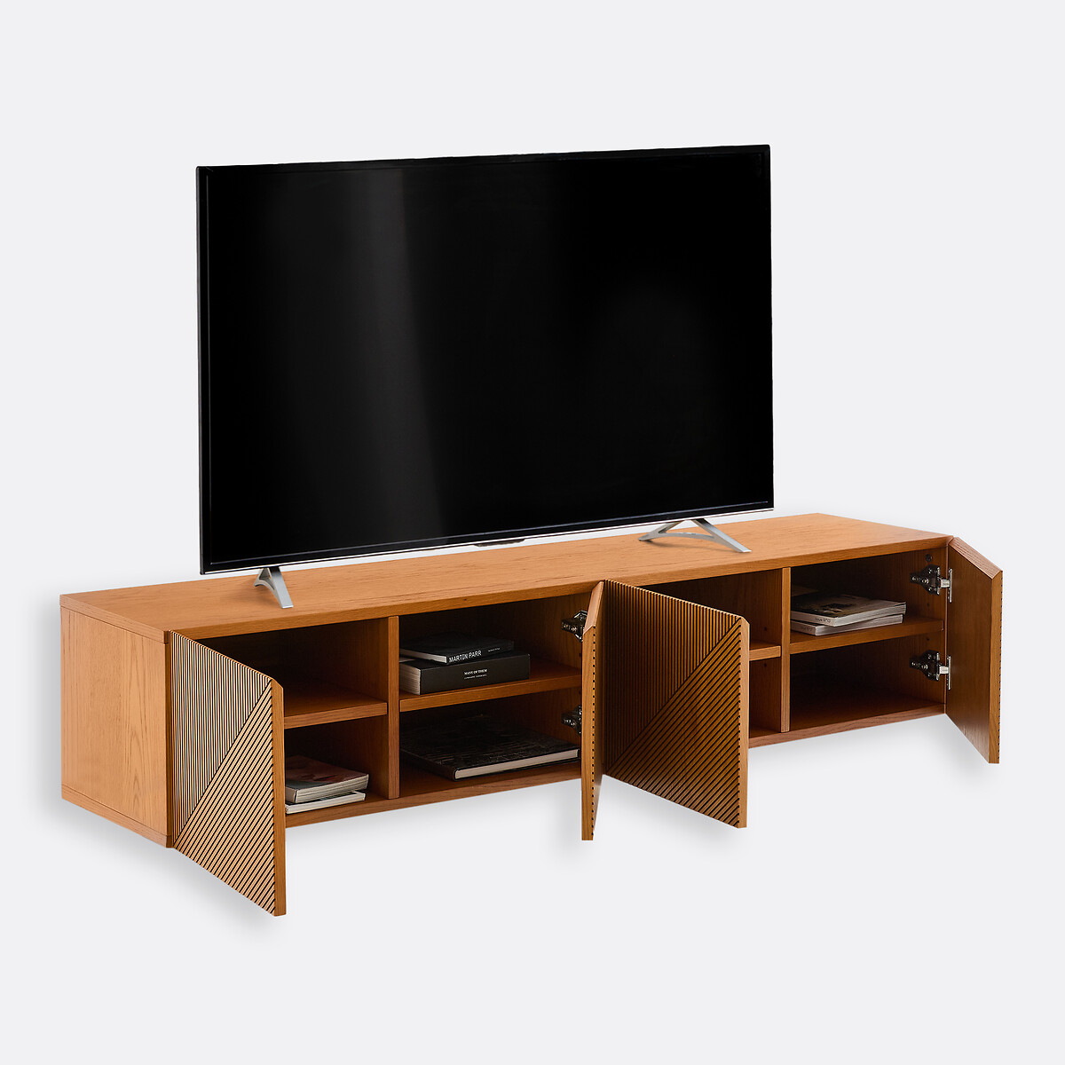 Lodge Oak Veneer Vintage Wall-Hung TV Stand oak, LA REDOUTE INTERIEURS