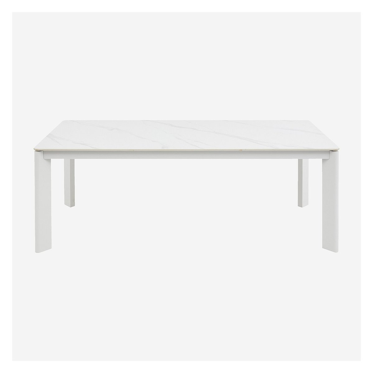 Table de jardin aluminium CORVO blanc cassé, HABITAT