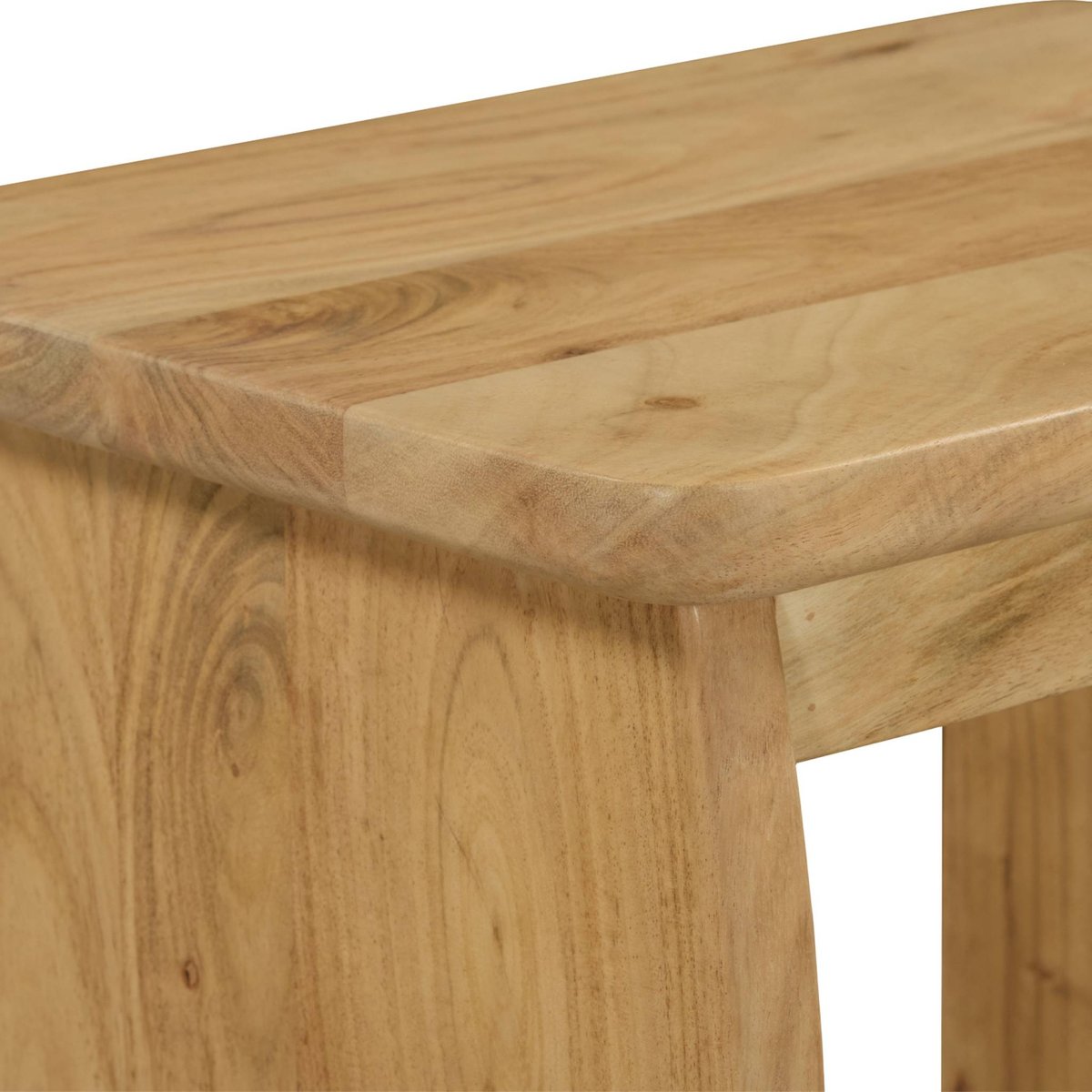 Table de chevet, table d'appoint exotique bois d'acacia ASHA naturel, SWEEEK