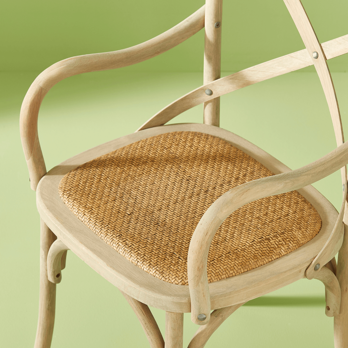 Lot de 2 fauteuils bridge en bois massif et cannage L62 cm - BISTROT bois clair, SIGNATURE