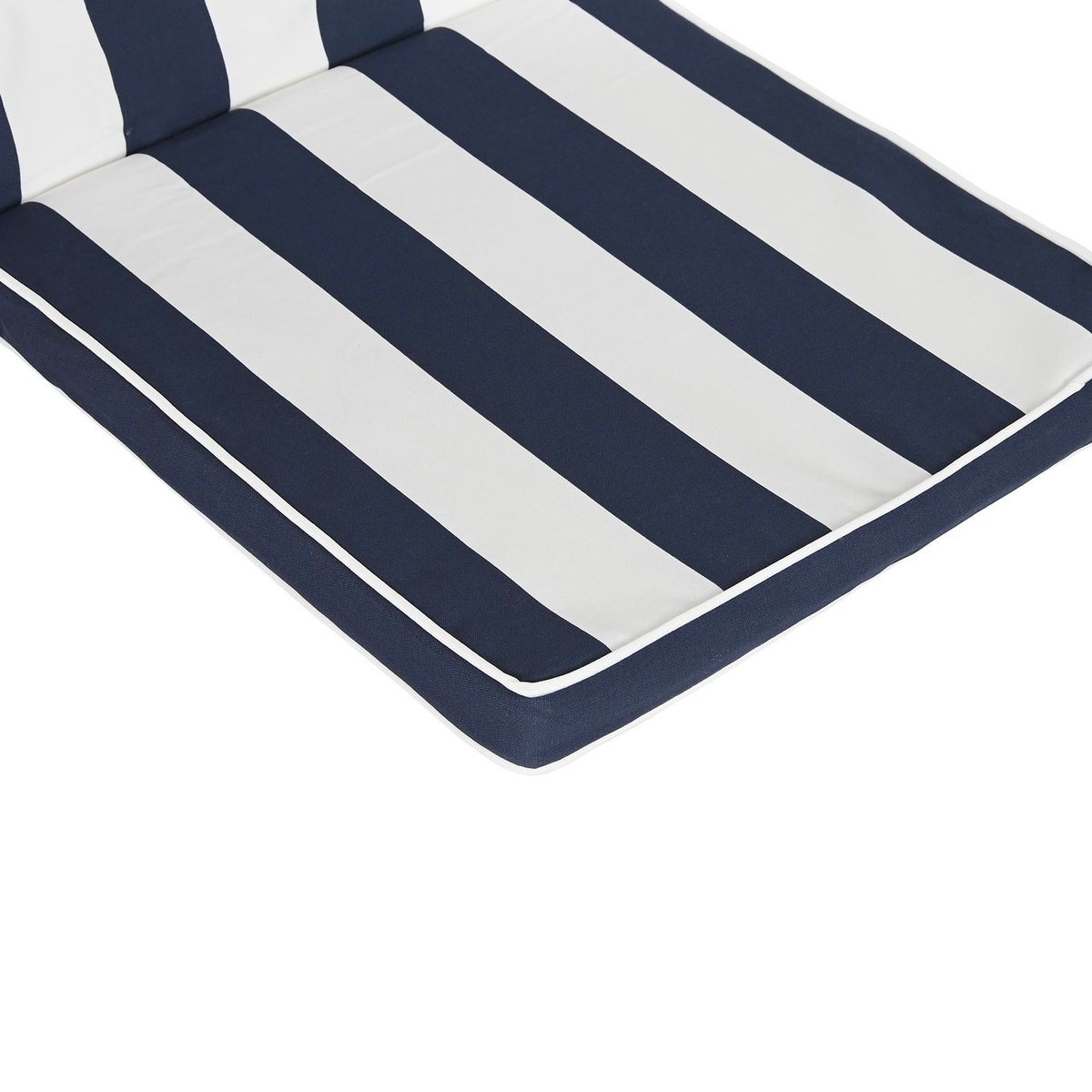 Coussin fauteuil de jardin rayé bleu et blanc imperméable 42x4x115cm bleu & blanc, WADIGA