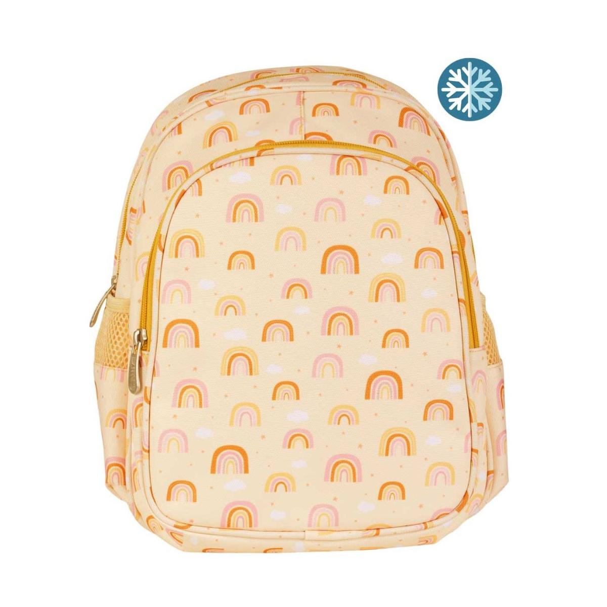 Sac à dos avec poche isotherme Arc-en-ciel jaune, orange, A LITTLE LOVELY COMPANY