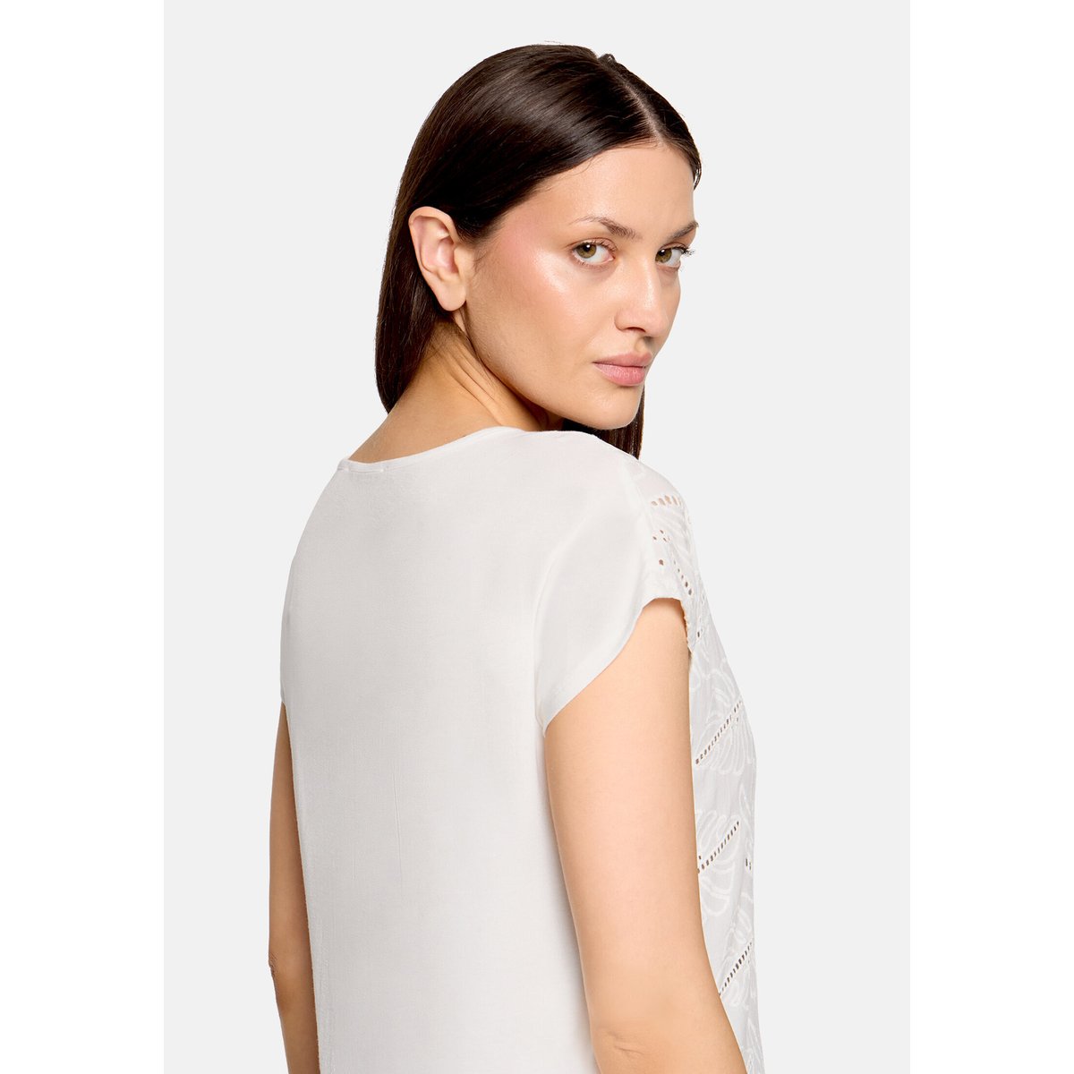 Haut casual à encolure en v blanc, BETTY & CO